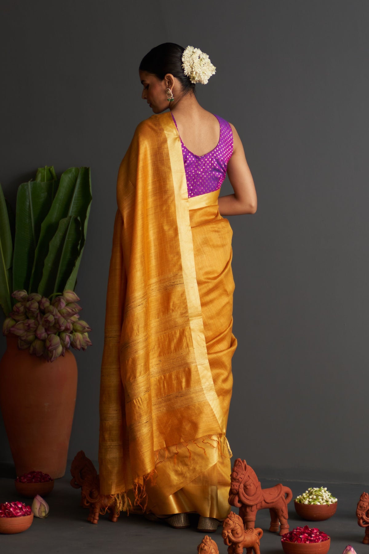 Falguni Mustard Saree