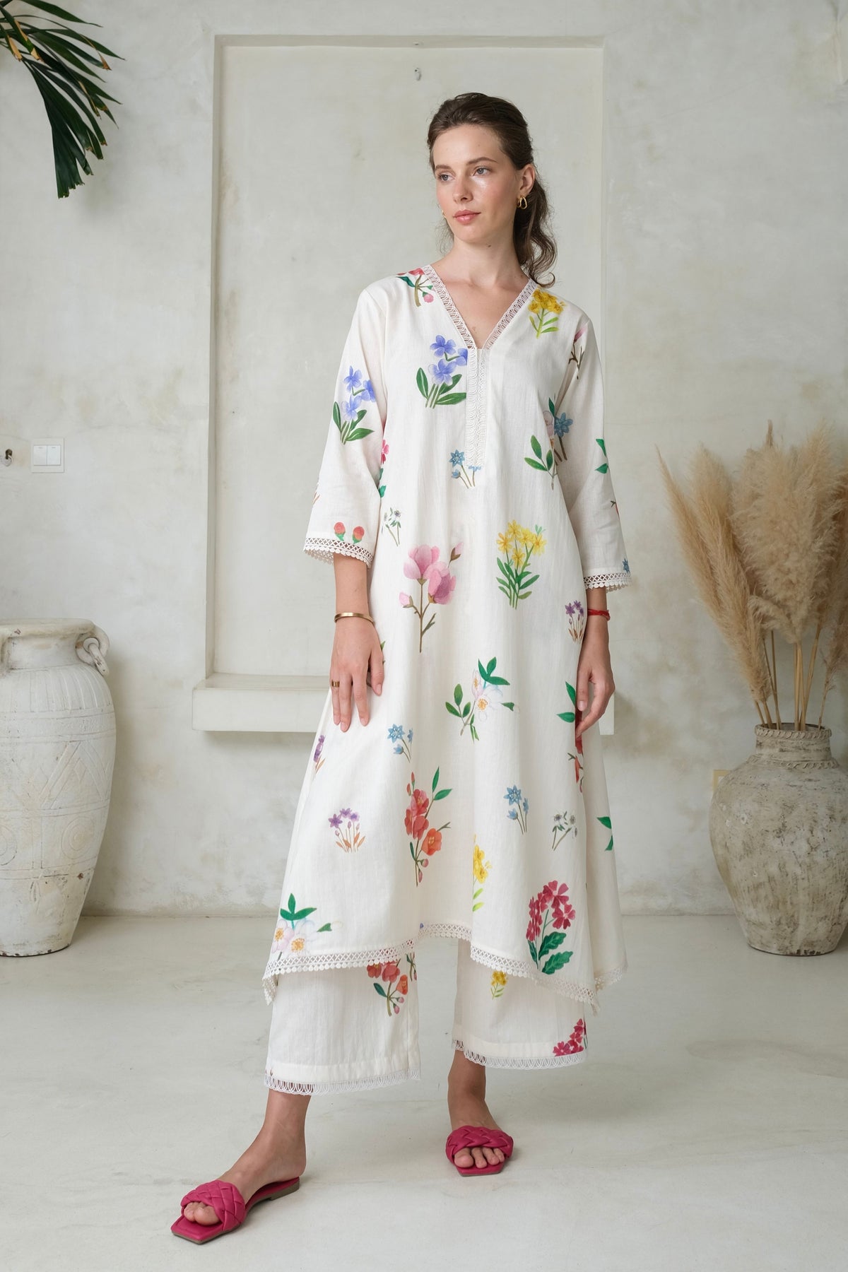 Amelia Ivory Long Kurta Set