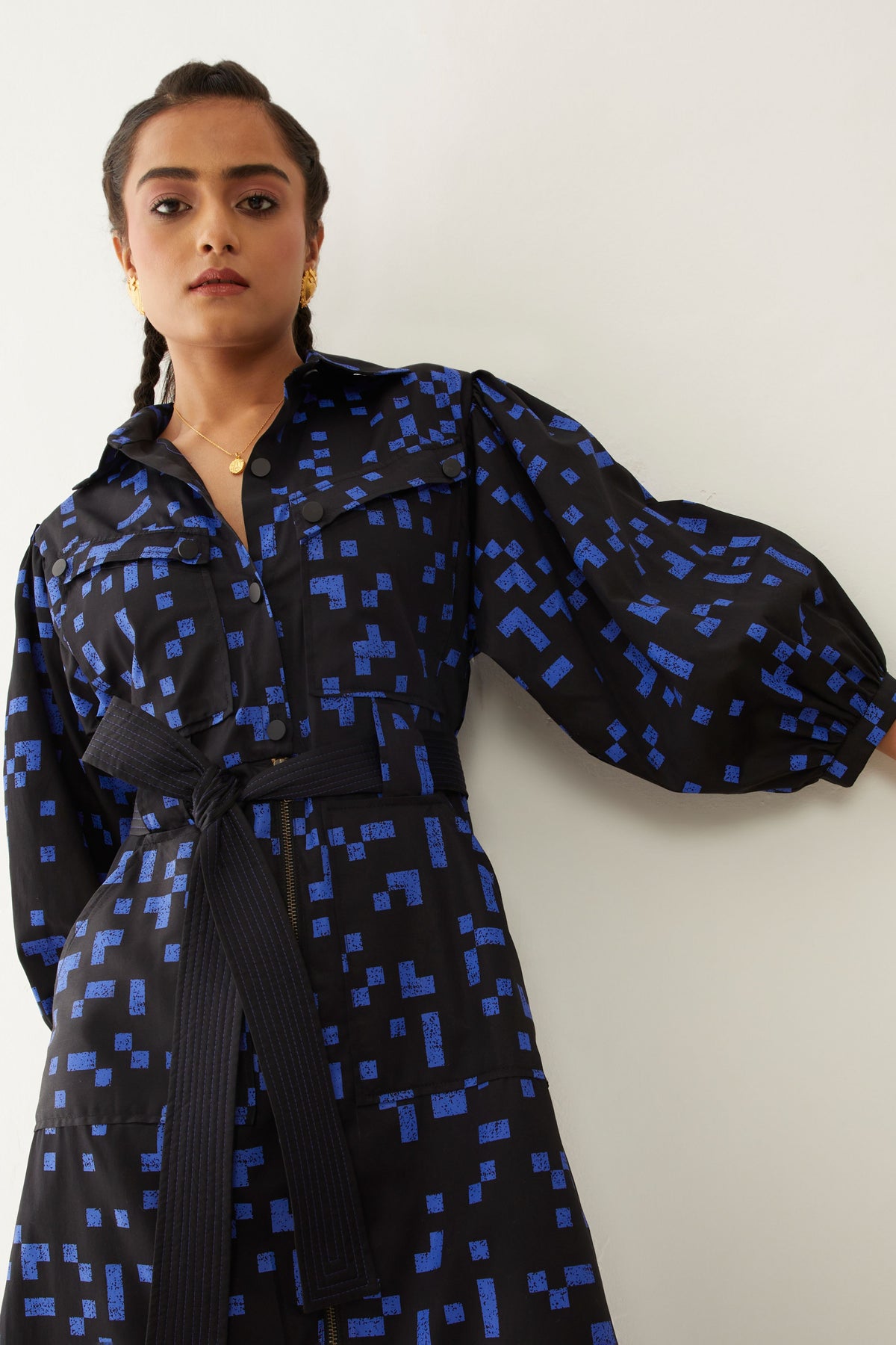 Mizuri Dress In Cube Print