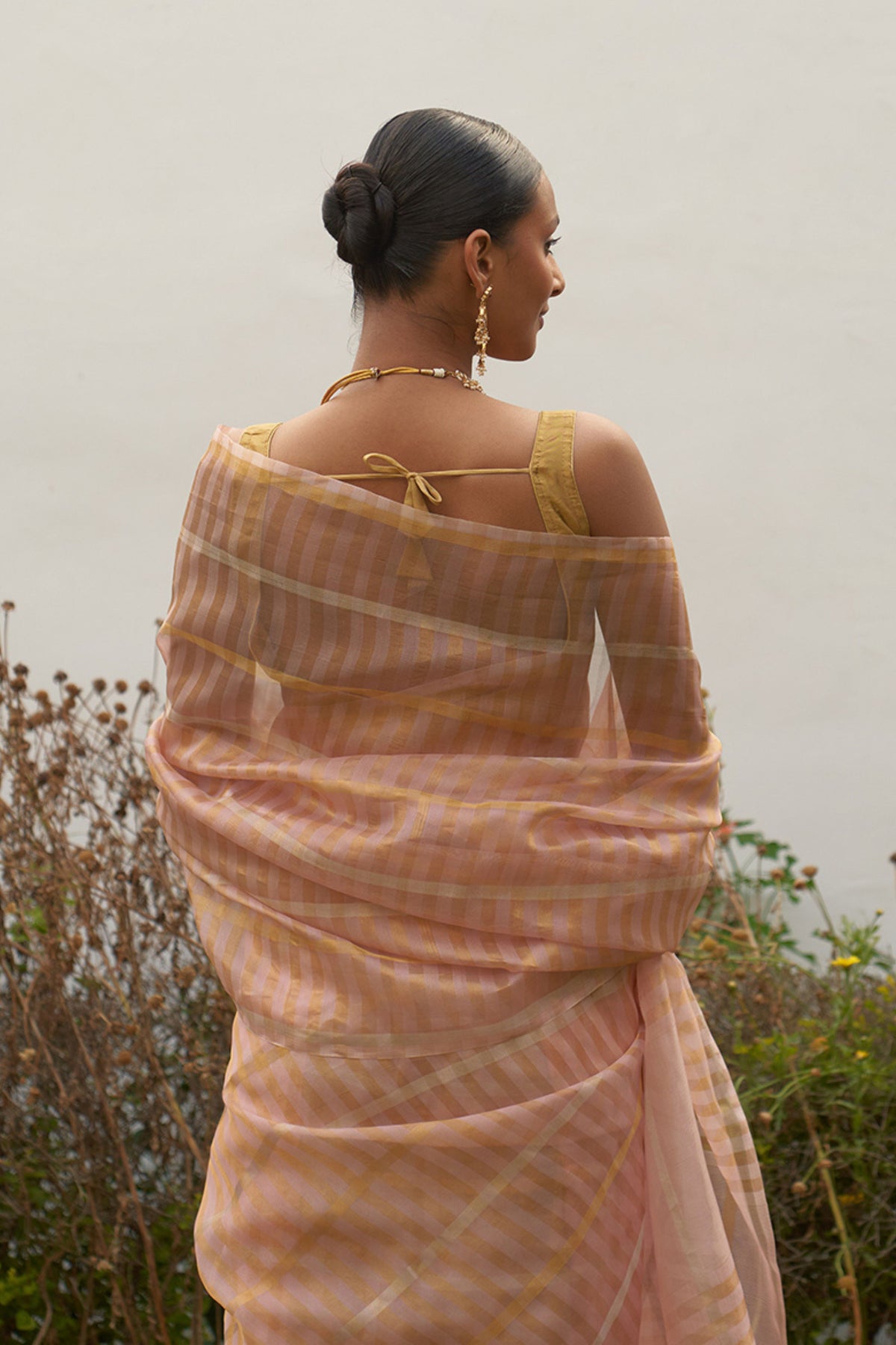 Brinda Peach Saree