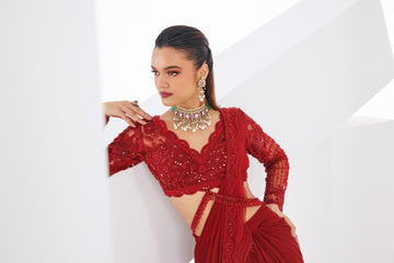 Ruby Pre-draped Saree