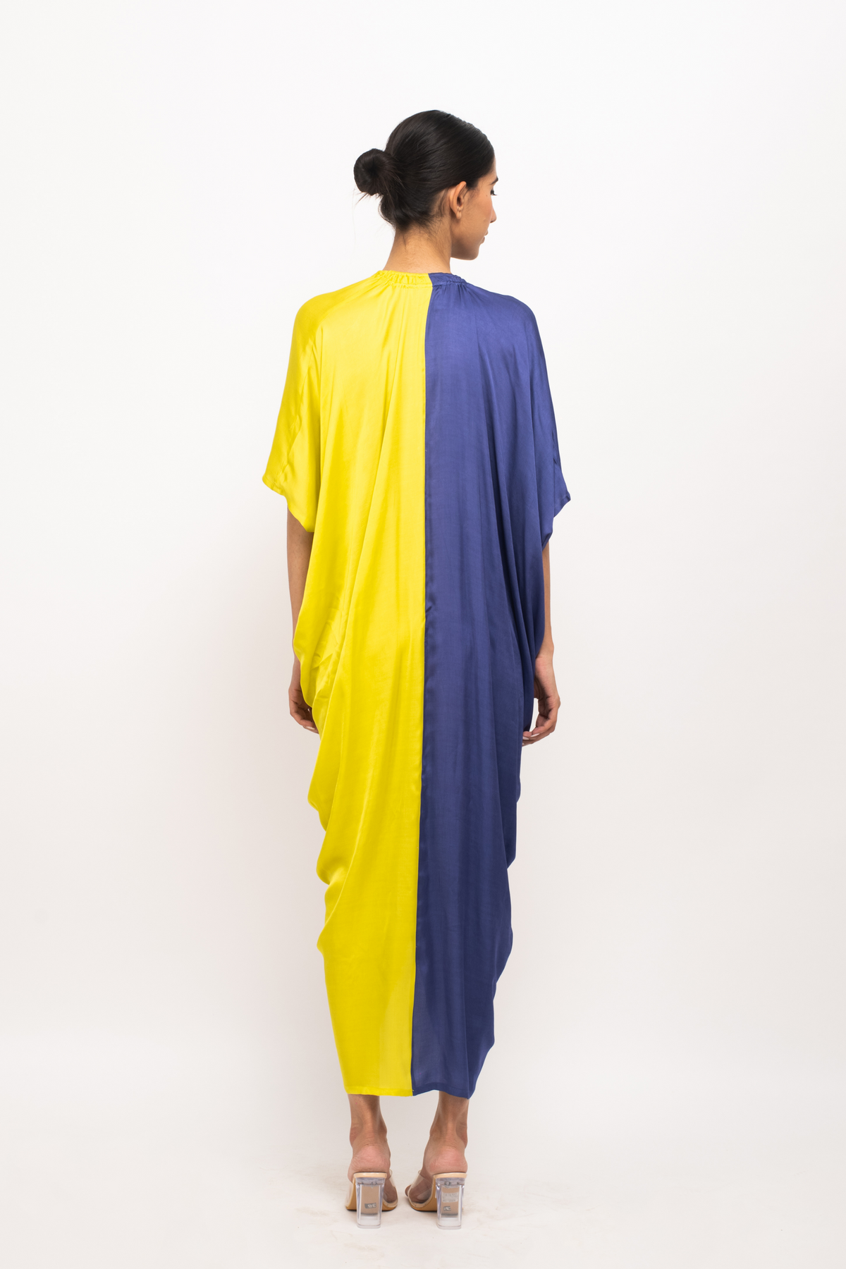 Blue and Neon Kaftan Bodycon Dress