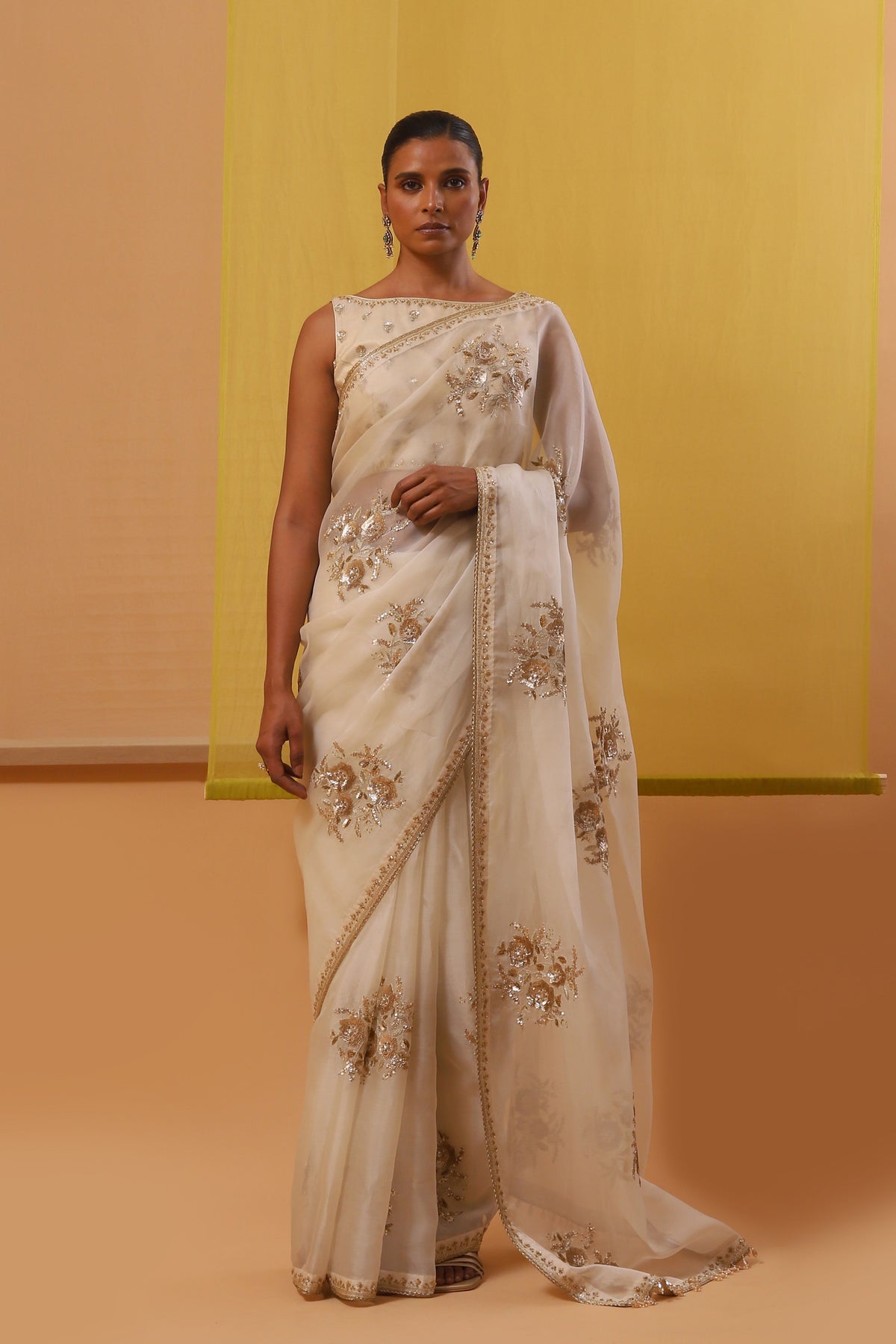 Offwhite Fabia Saree Set