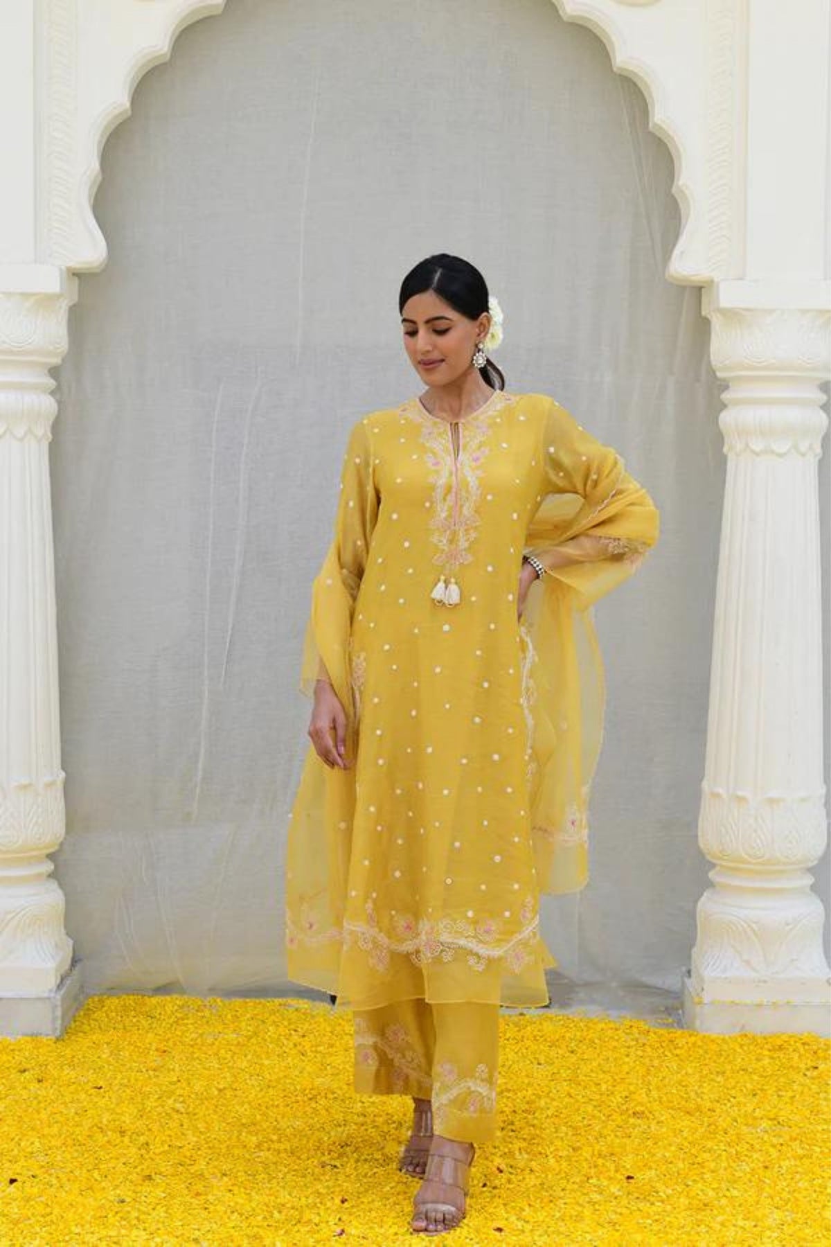 Yellow Reef Long Kurta Set