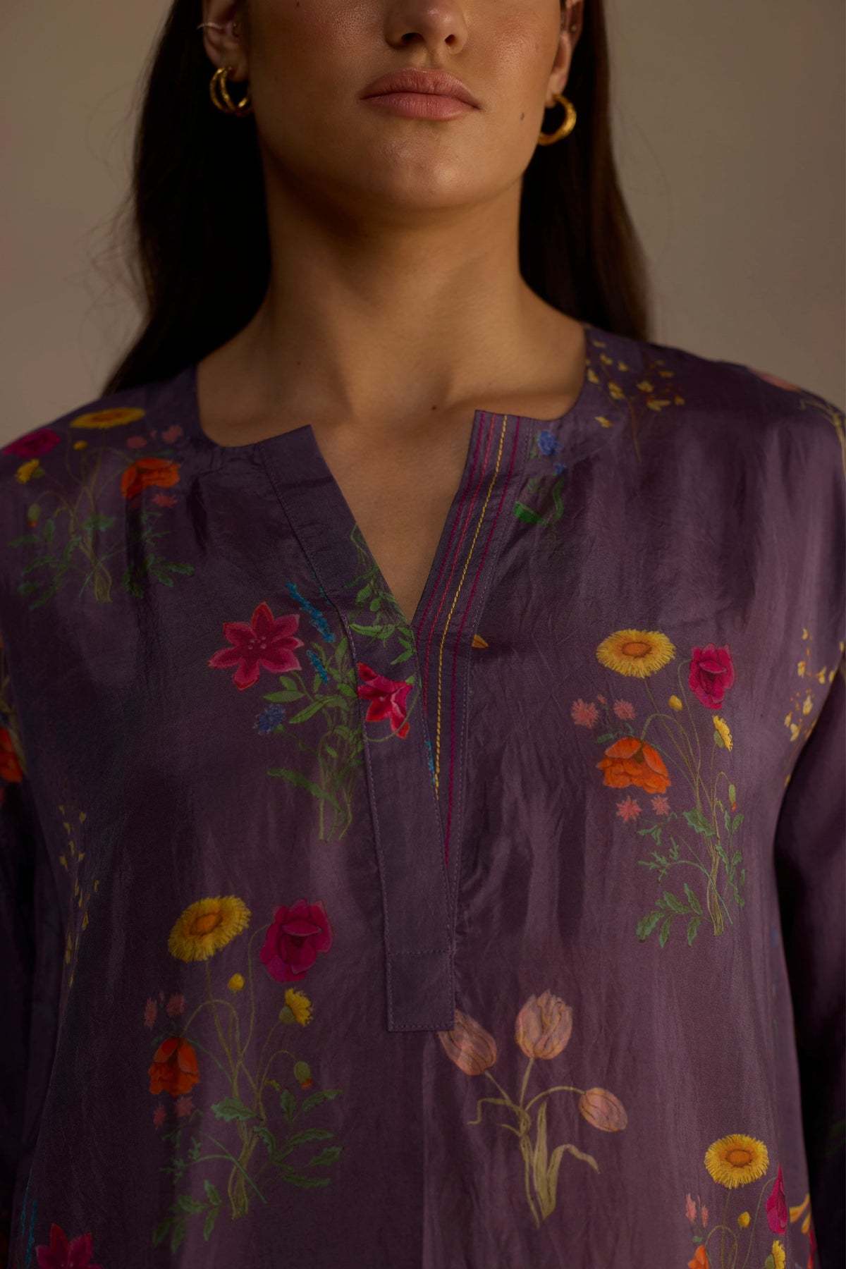 Zaira Short Purple Kurta