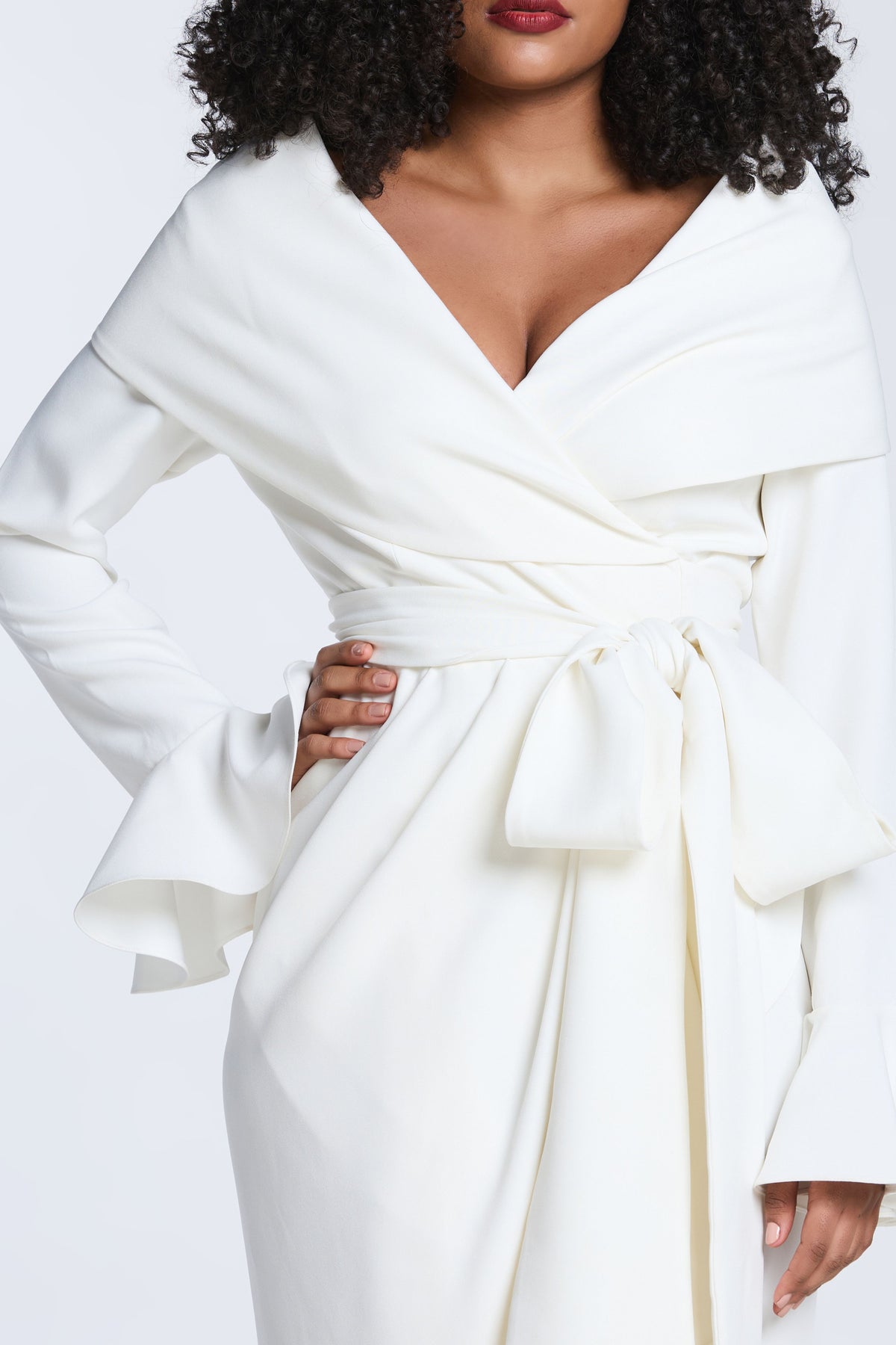 Ivory Wrap Dress