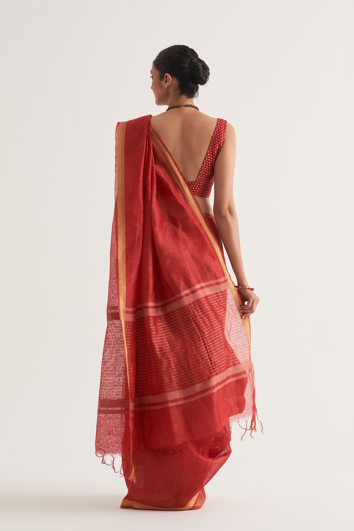 Paro Red Saree