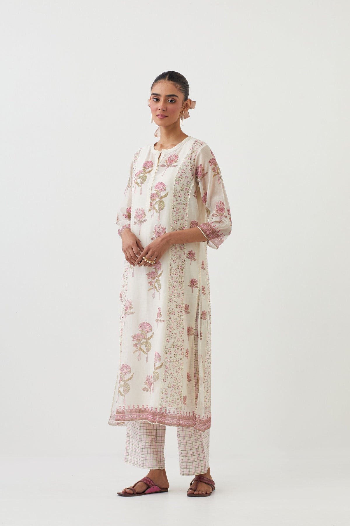 Pink Bloom Kurta Set