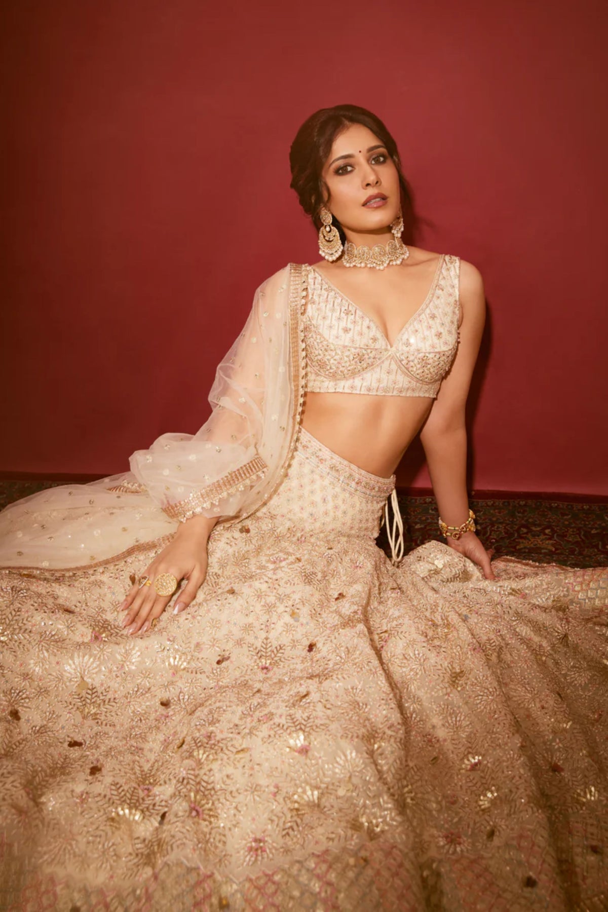 Reina Ivory Lehenga Set