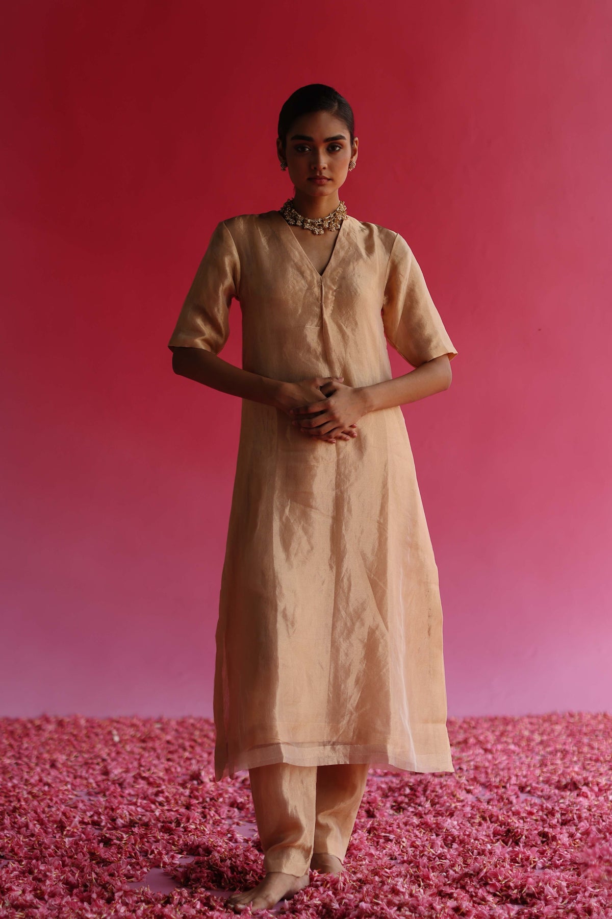 Sudha Gold Kurta Set