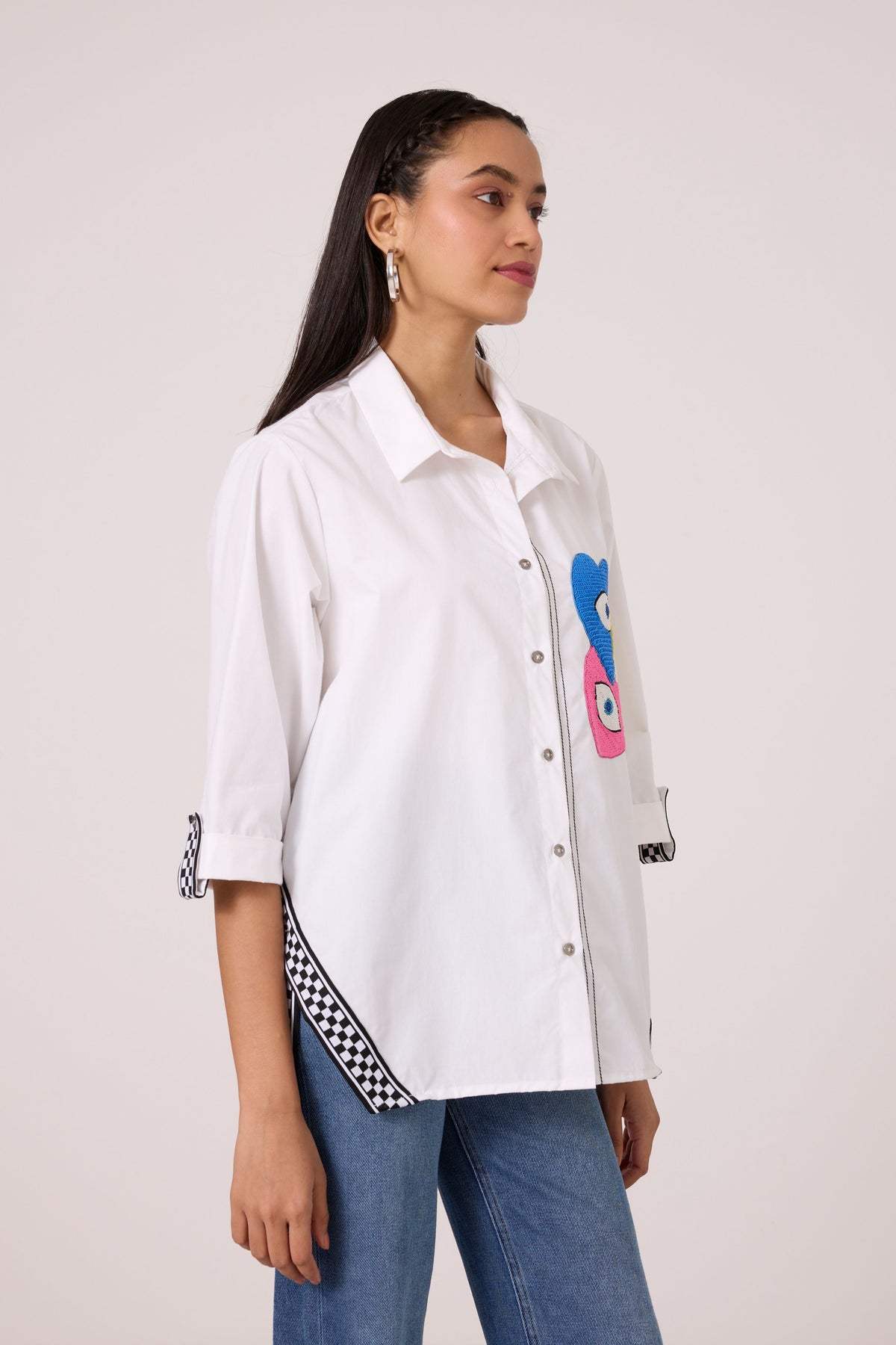 Doris Applique Bright White Shirt