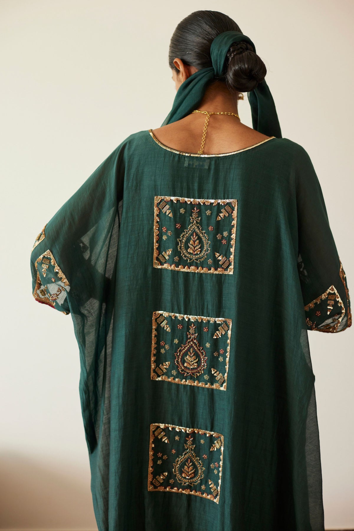 Green Akaari Kaftan