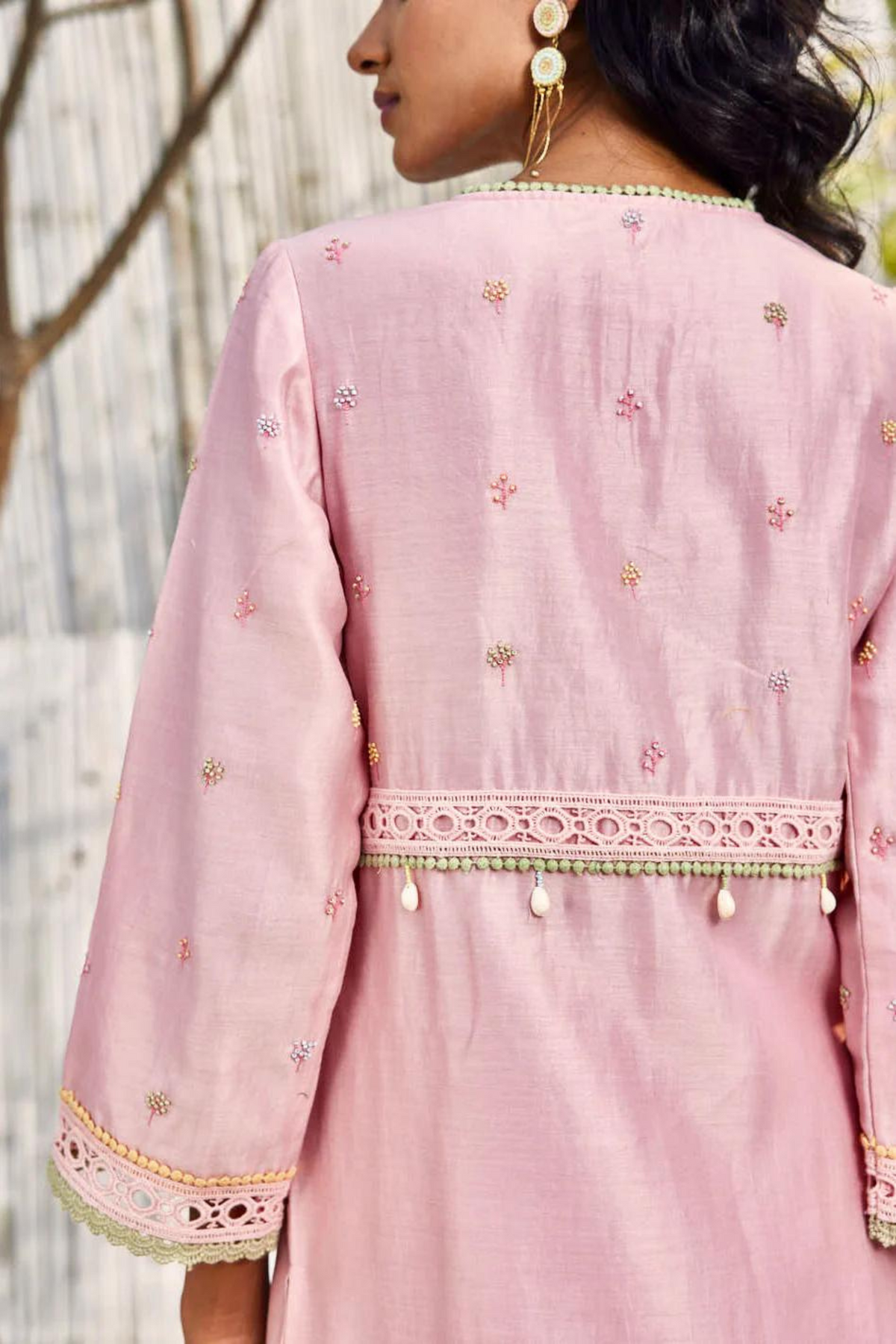 Blush Pink A-line Kurta Set