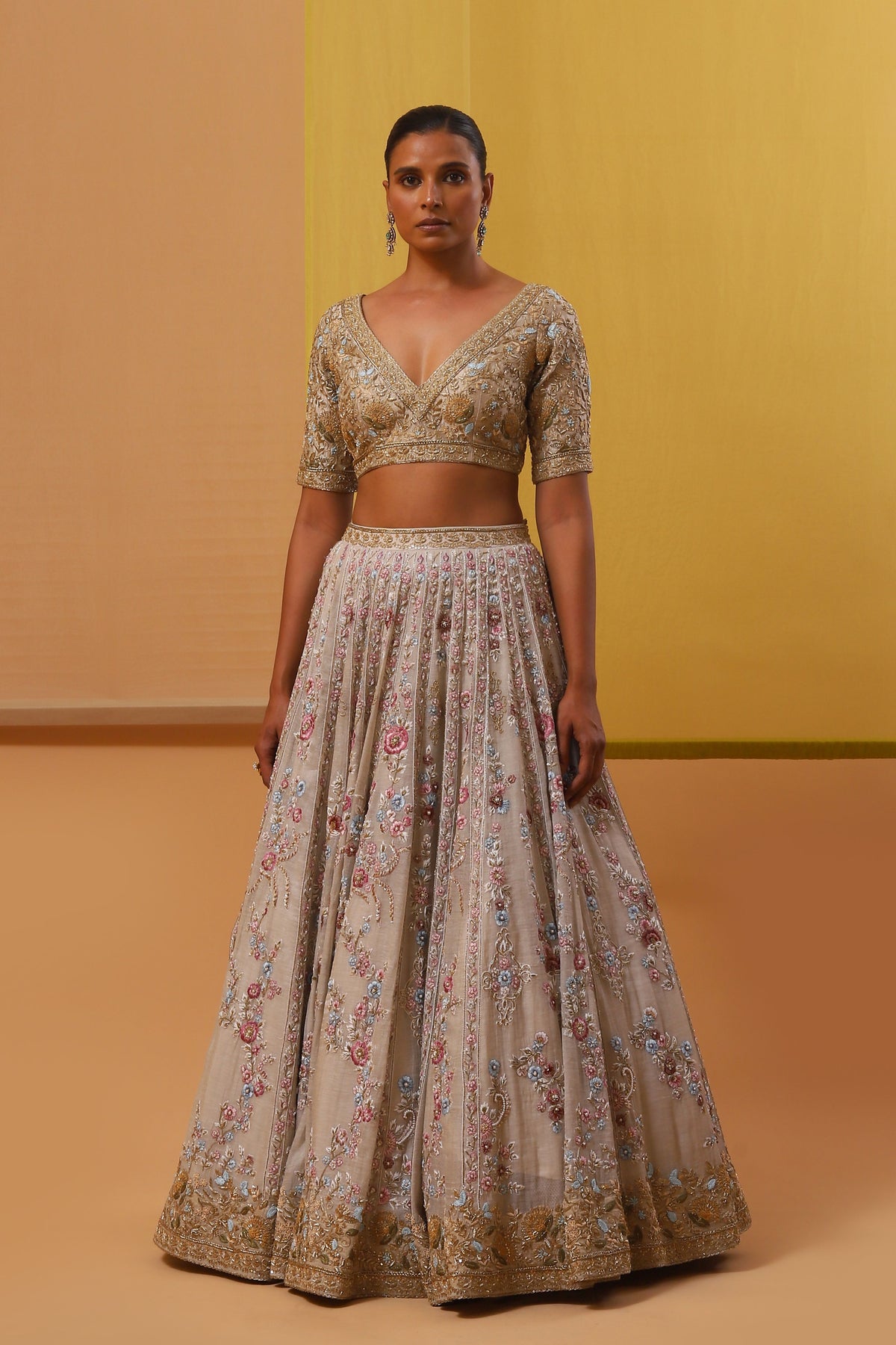 Offwhite Gulaab Lehenga Set