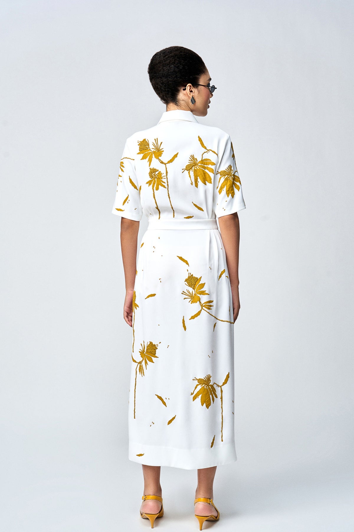 Ivory Embroidery Long Dress