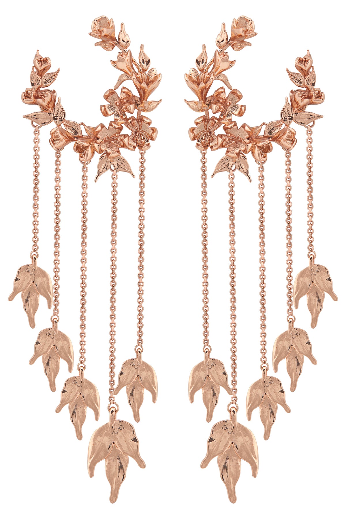 Rose gold wreath of eros earrings