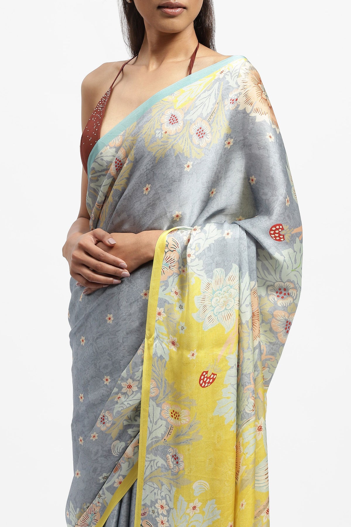 Lime Breeze Printed Saree