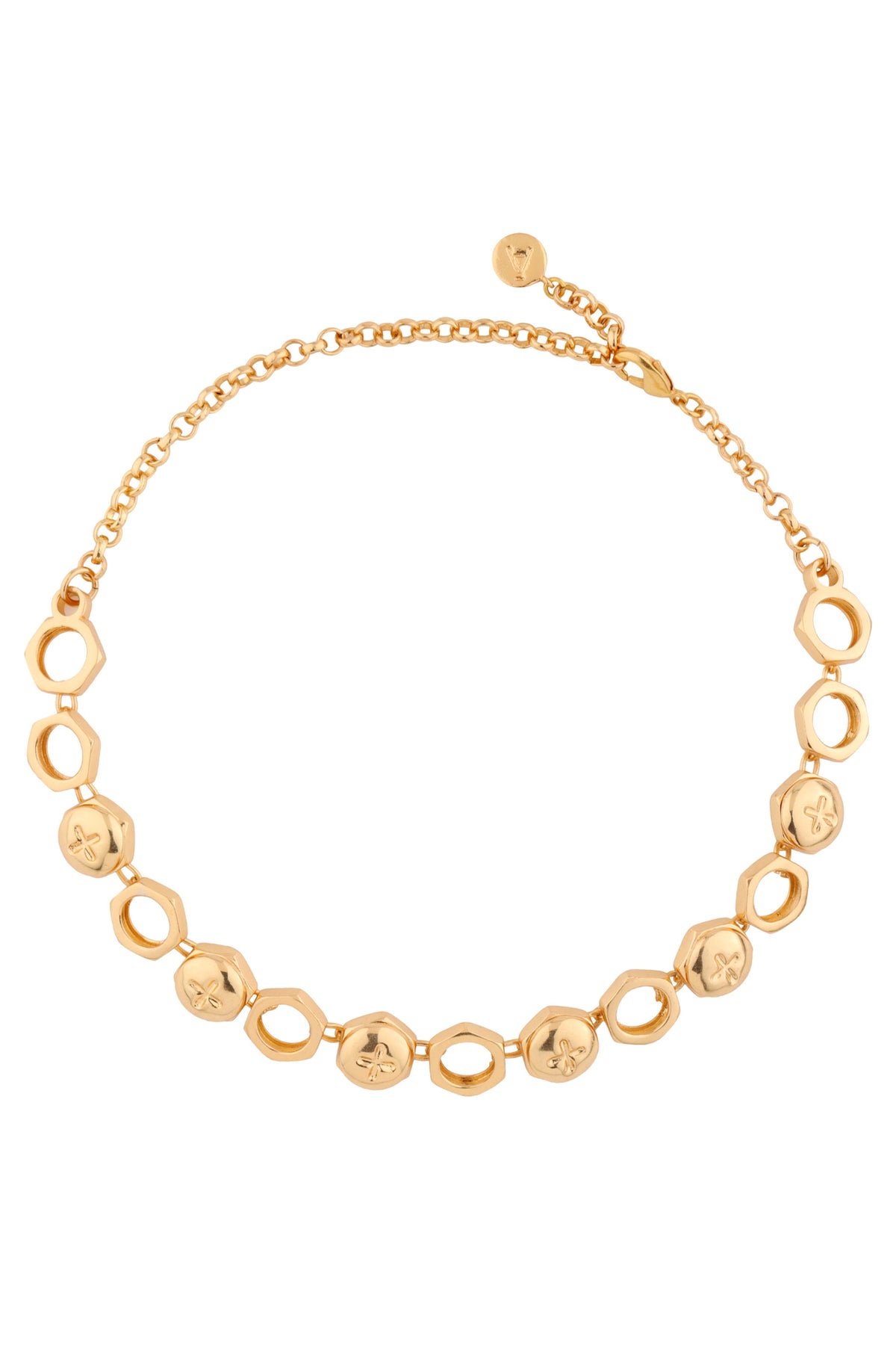 Golden Screw Choker Necklace