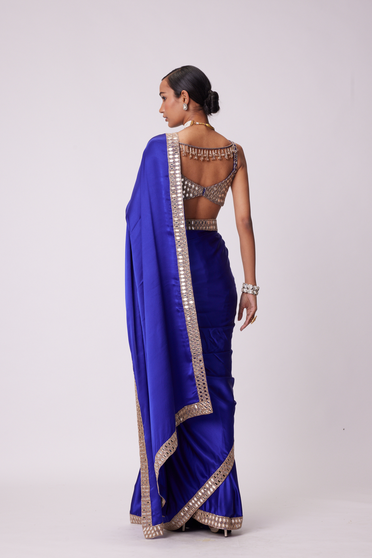 Persian Blue Saree Set