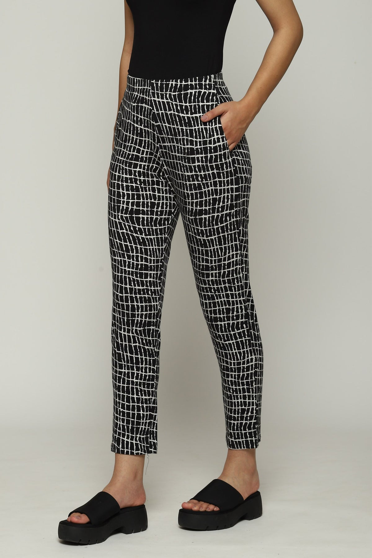 Lattice Print Trouser