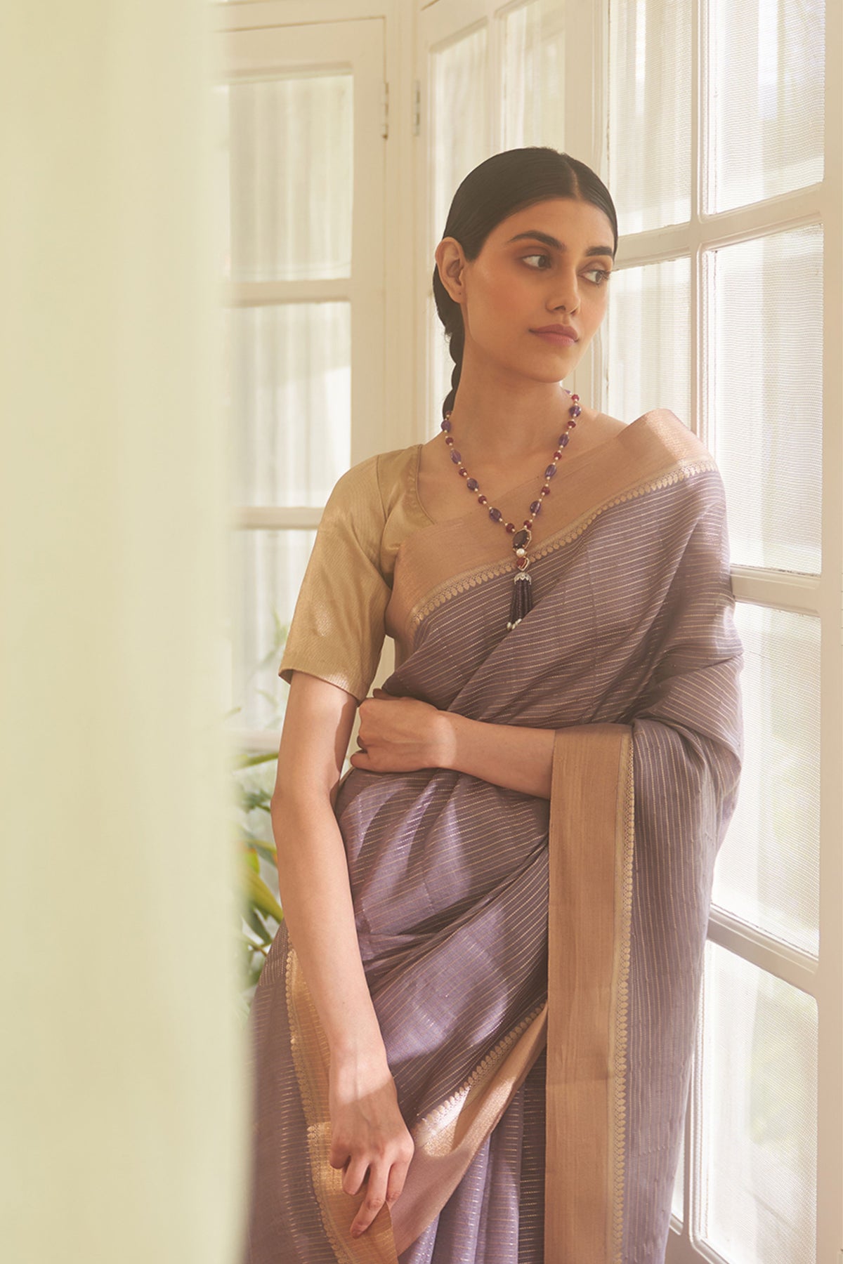 Lekha Purple Saree