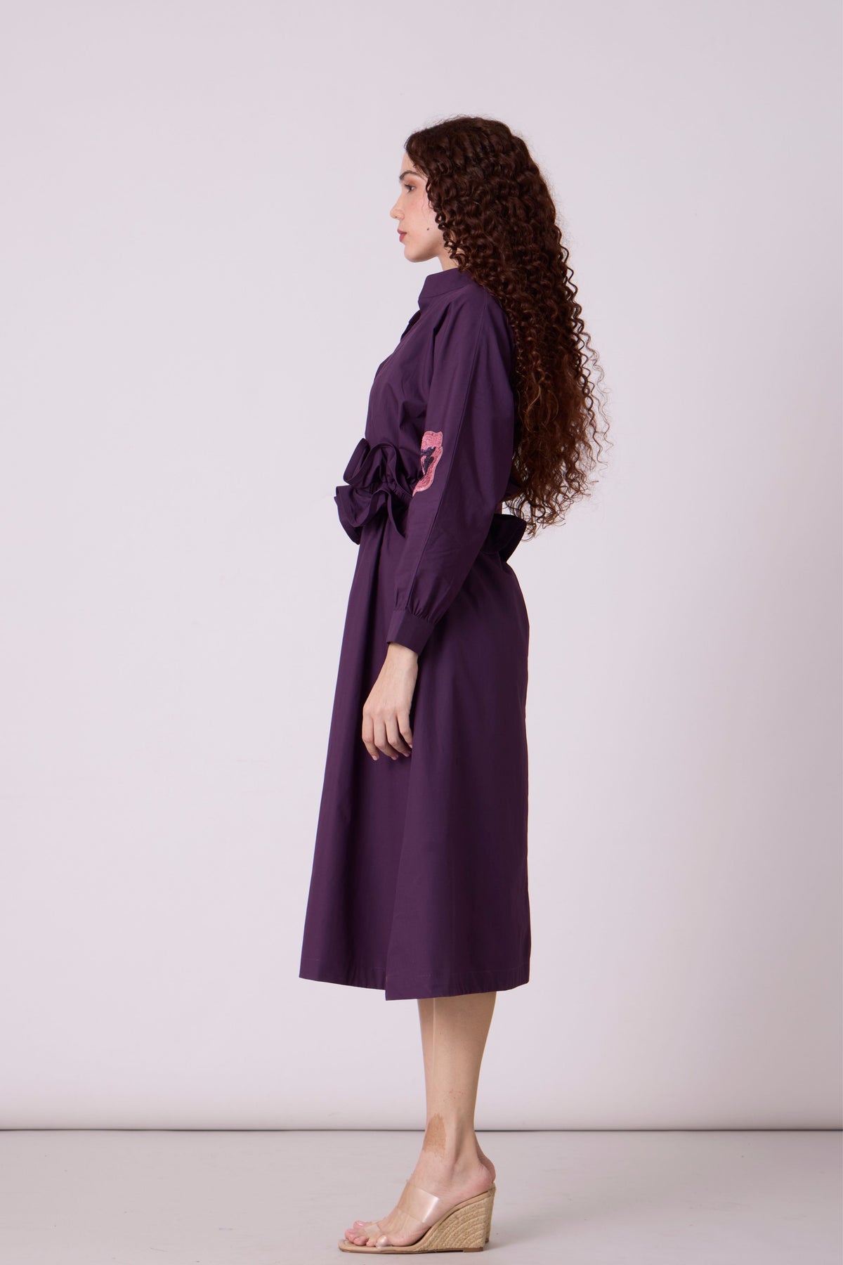 Alexa Applique Berry Purple Dress