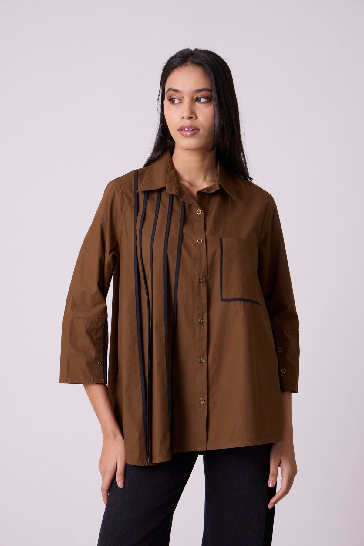 Augusta Olive Brown Shirt