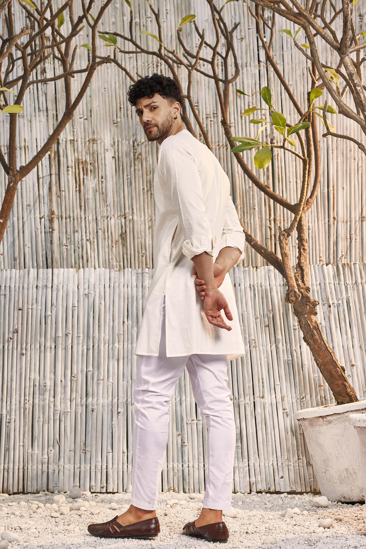 Cotton Placket Kurta Set