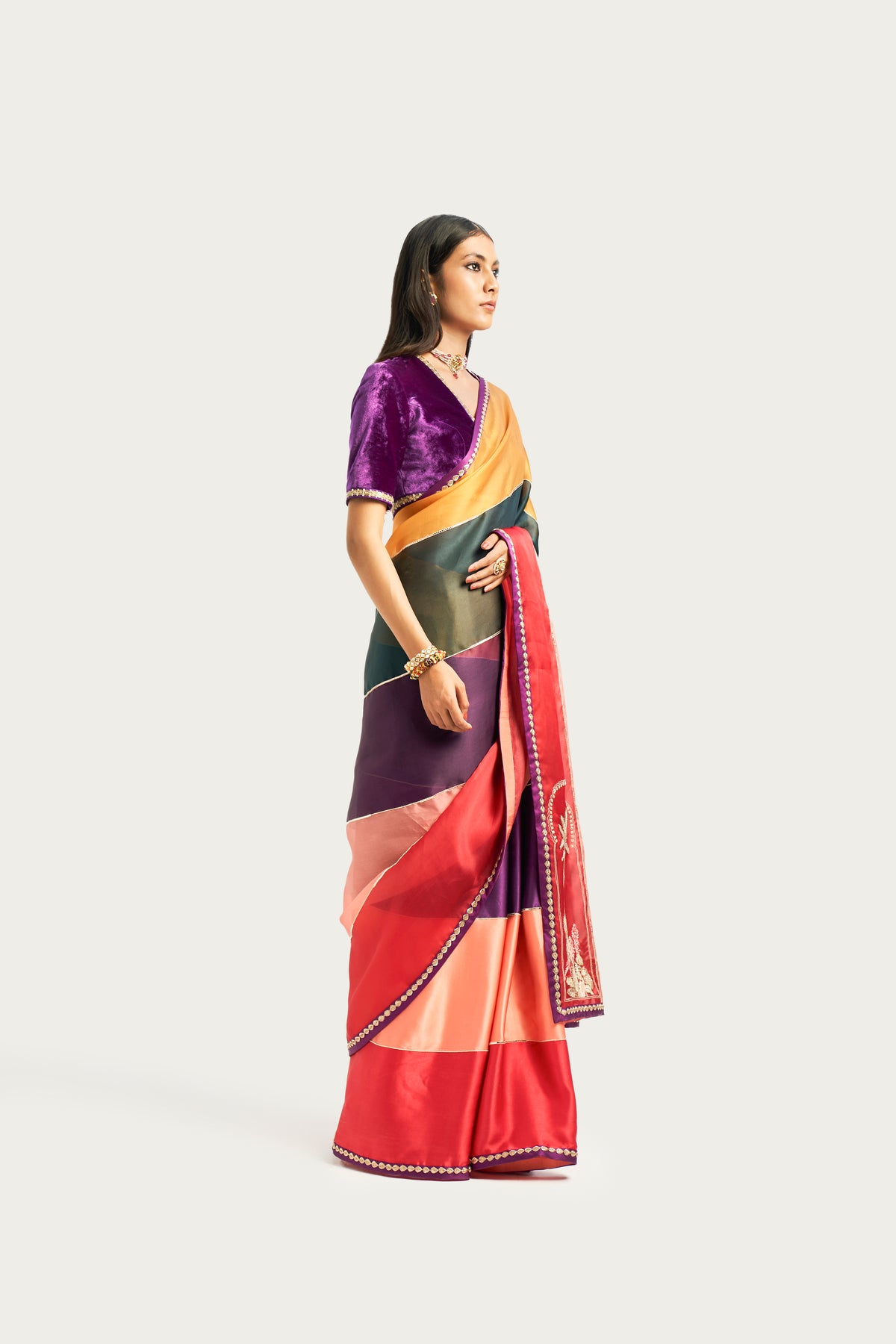 Meknes multicolour saree