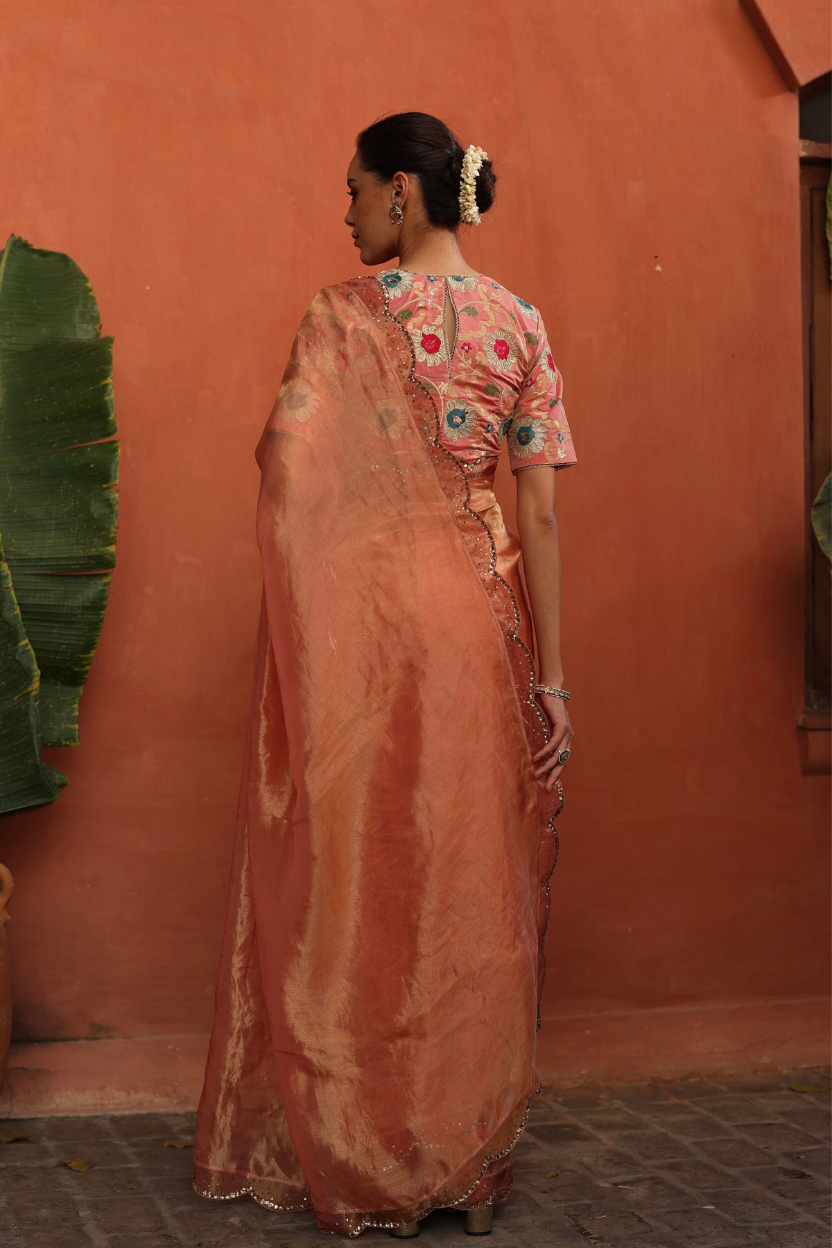 Peach Gulkand Saree