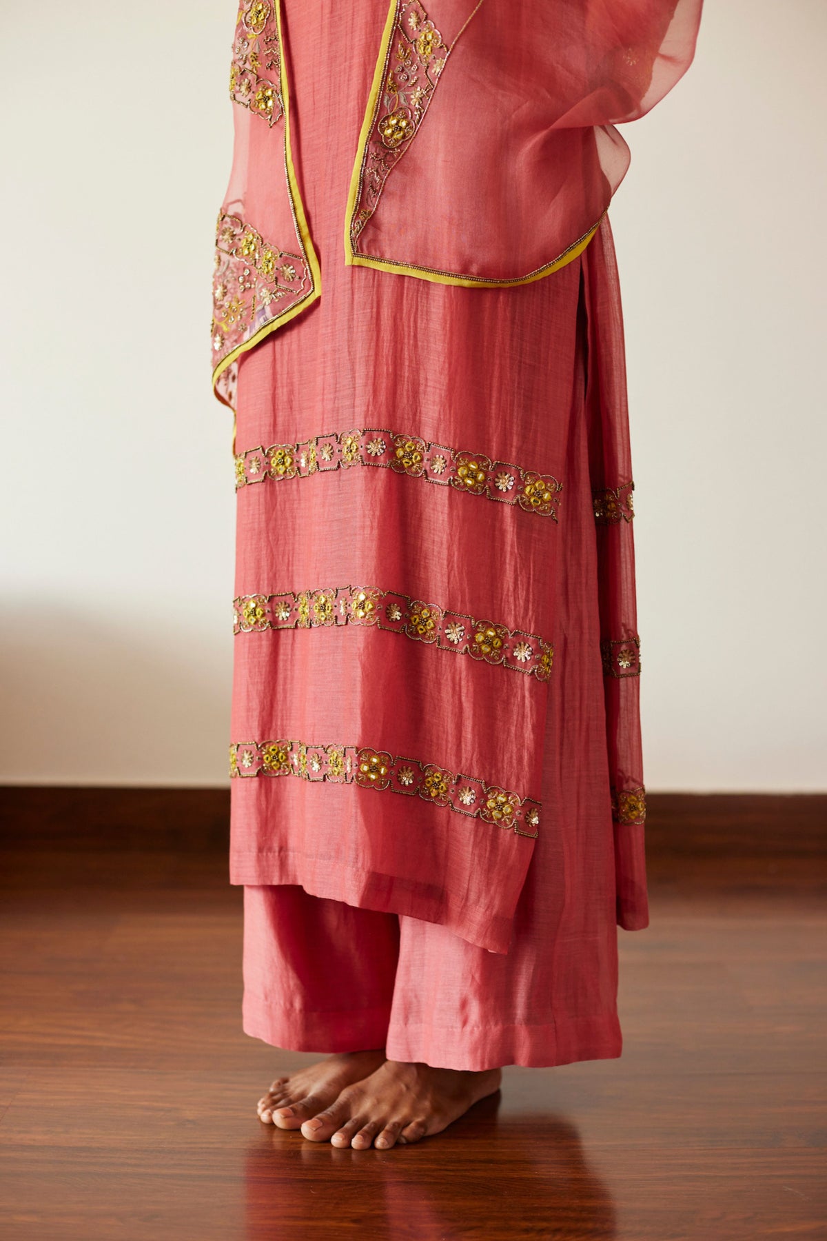 Pink Rekha Kurta Set