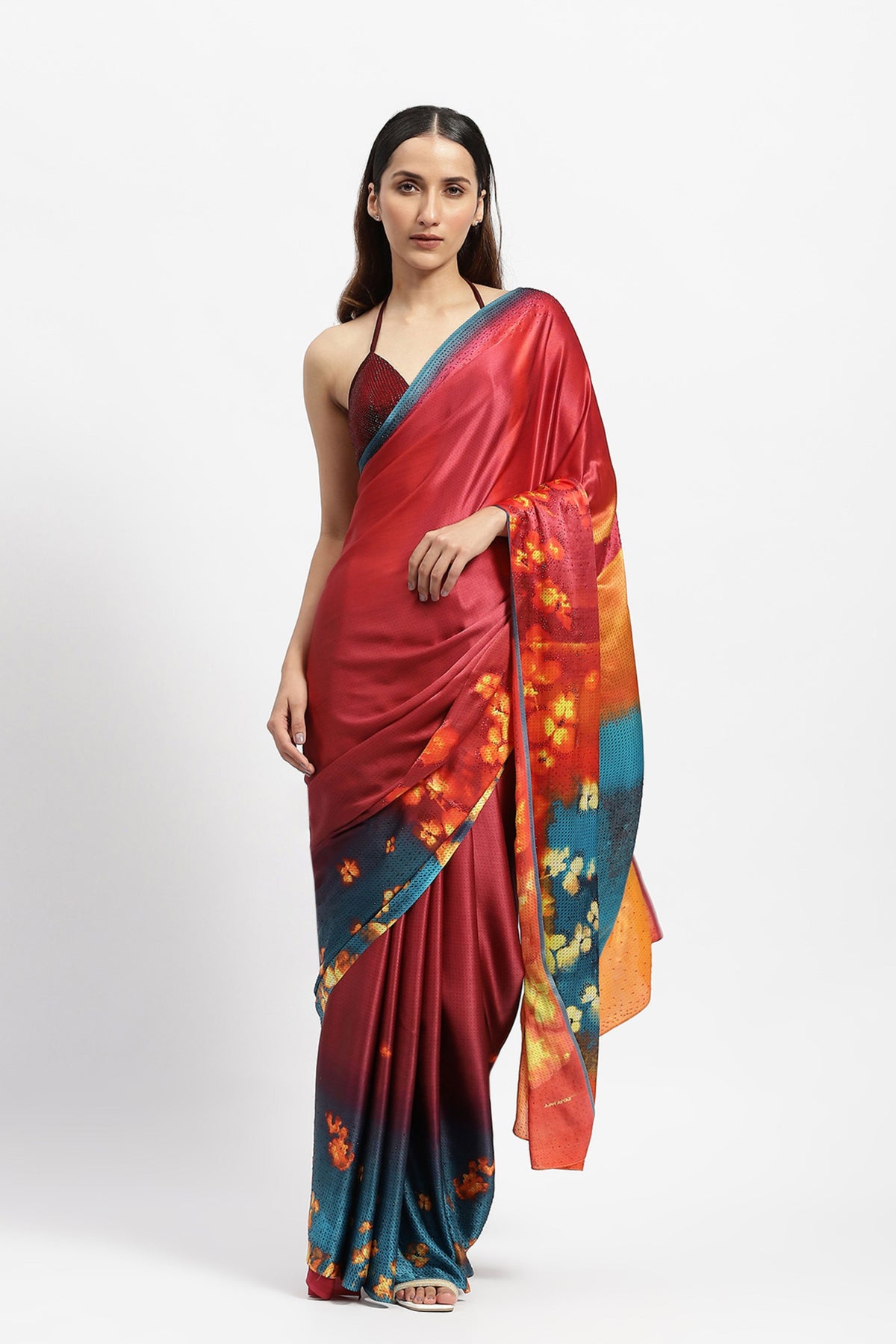 Hestia&#39;s Flame Embellished Saree