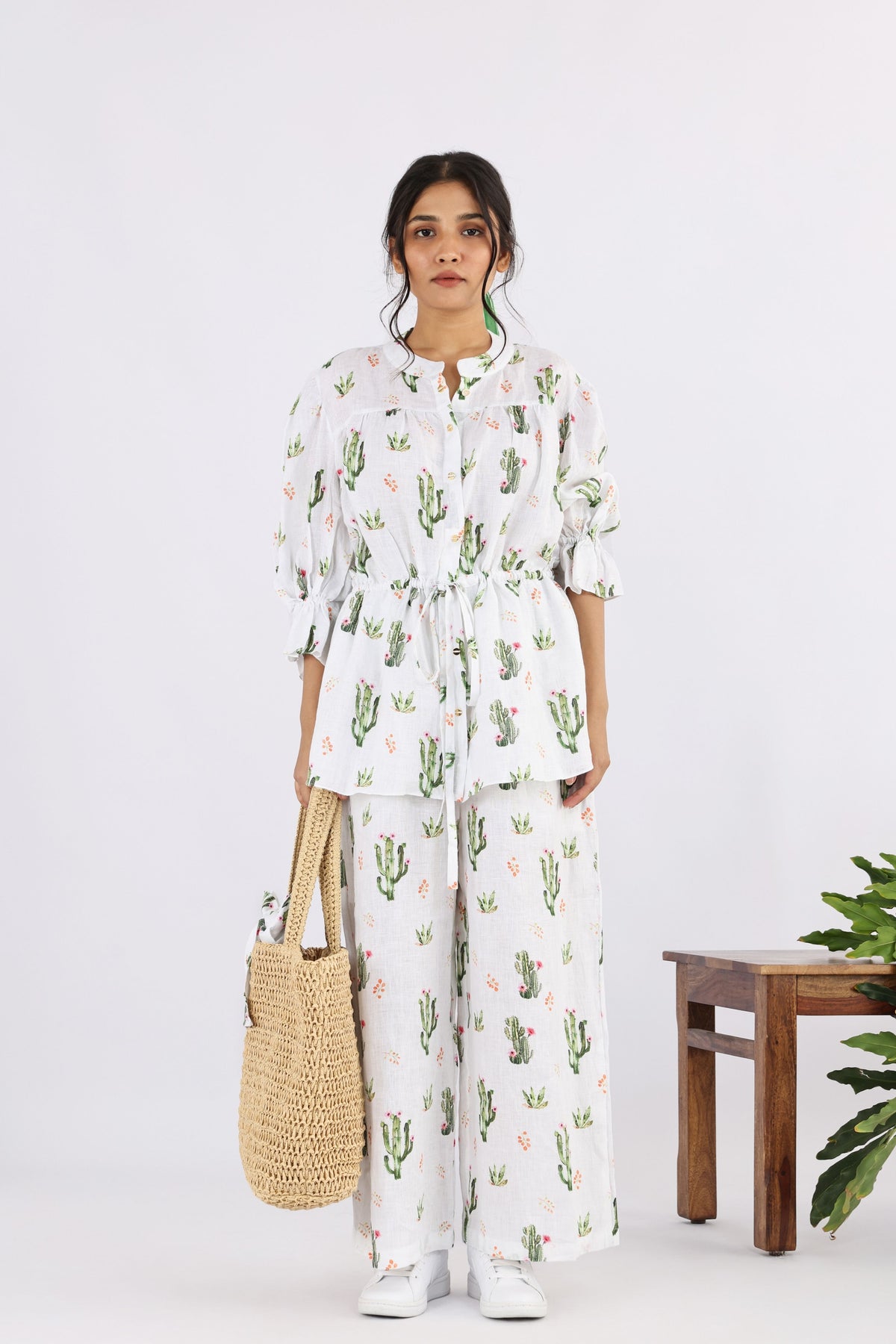 Cactus Opuntia Drawstring Shirt