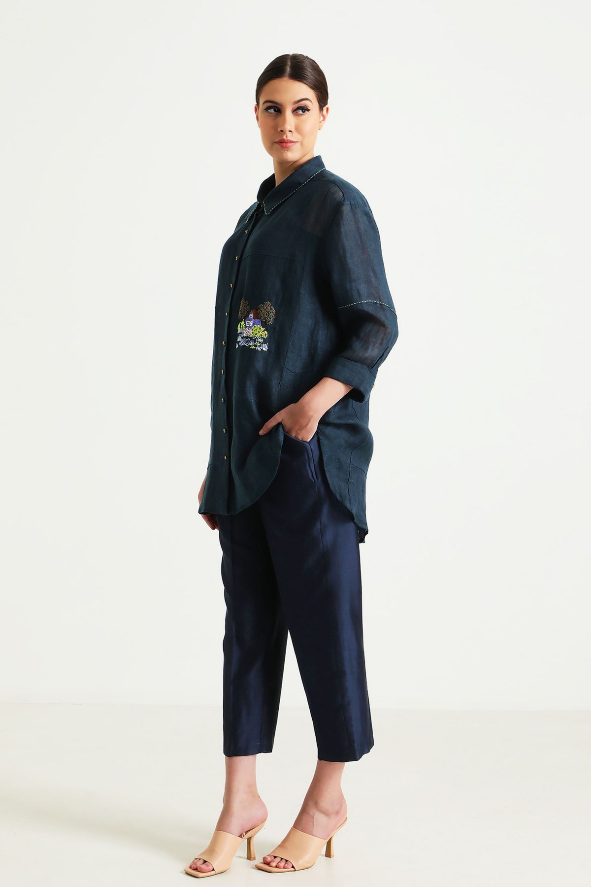 Indigo Shirt and Pant Set