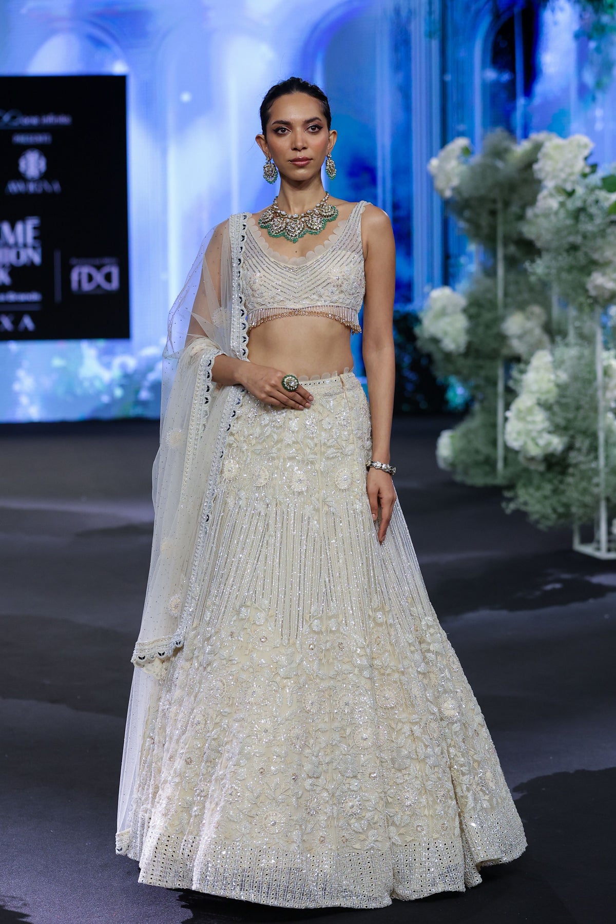 Ivory Lehenga Set