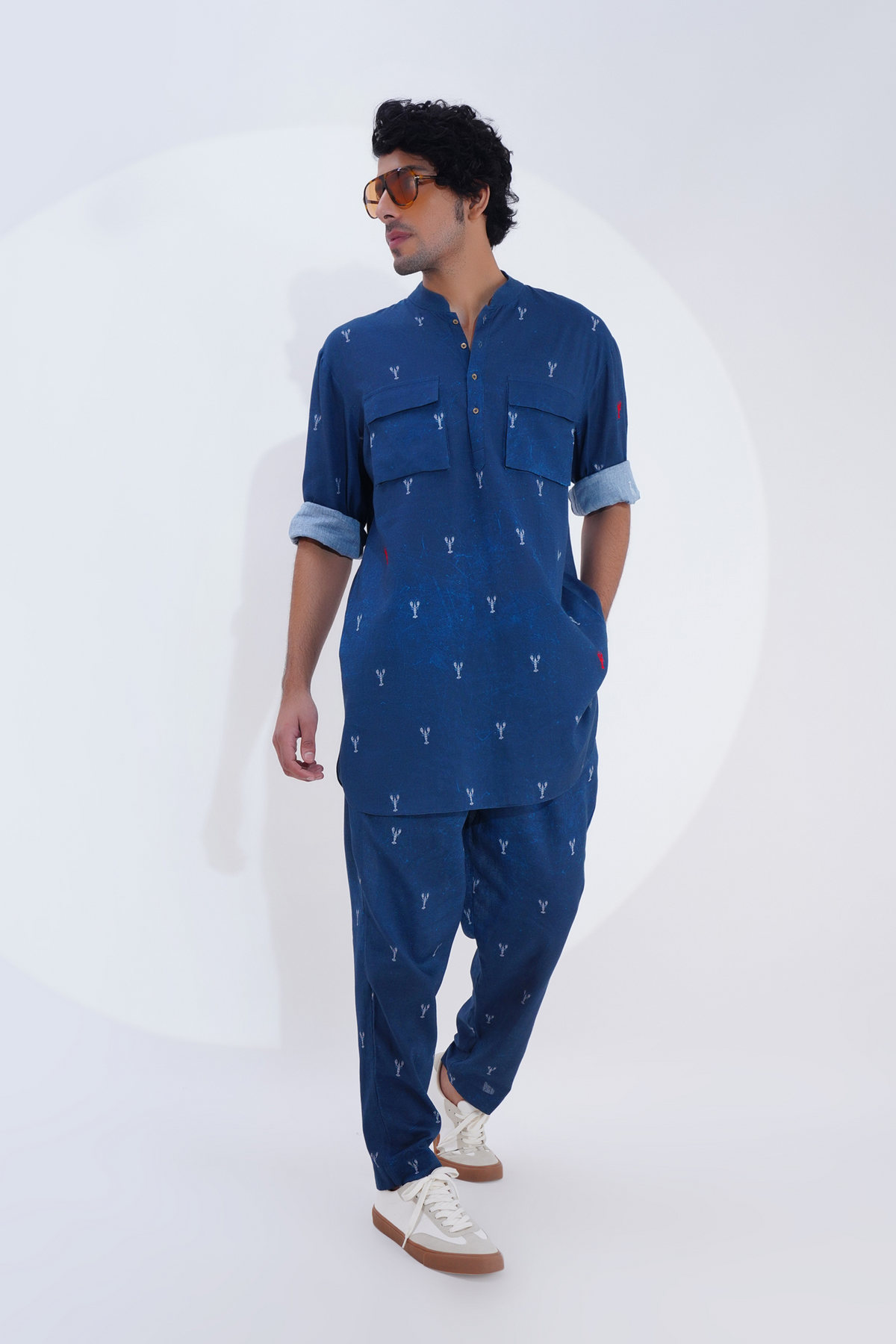 Indigo Lobster Printed Kurta Set