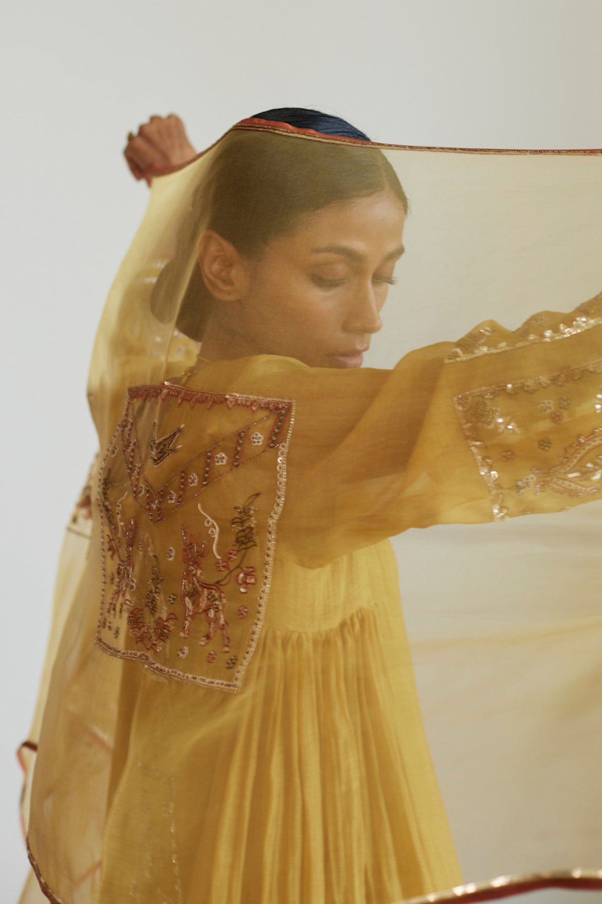 Yellow Akaari Dupatta