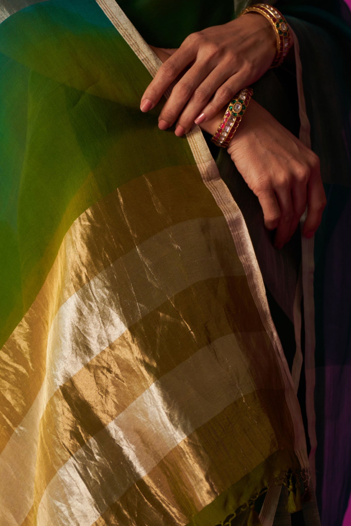 Nitya Green Saree