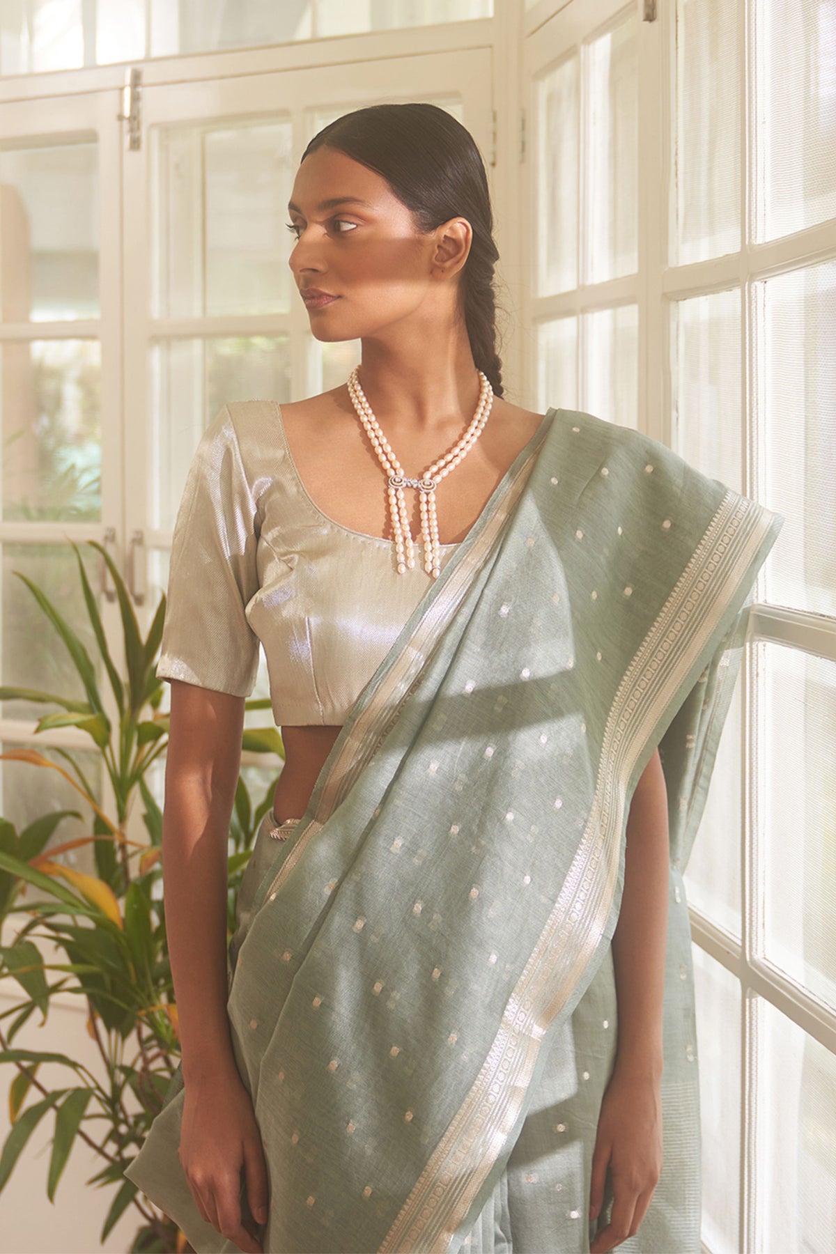 Latika Grey Saree