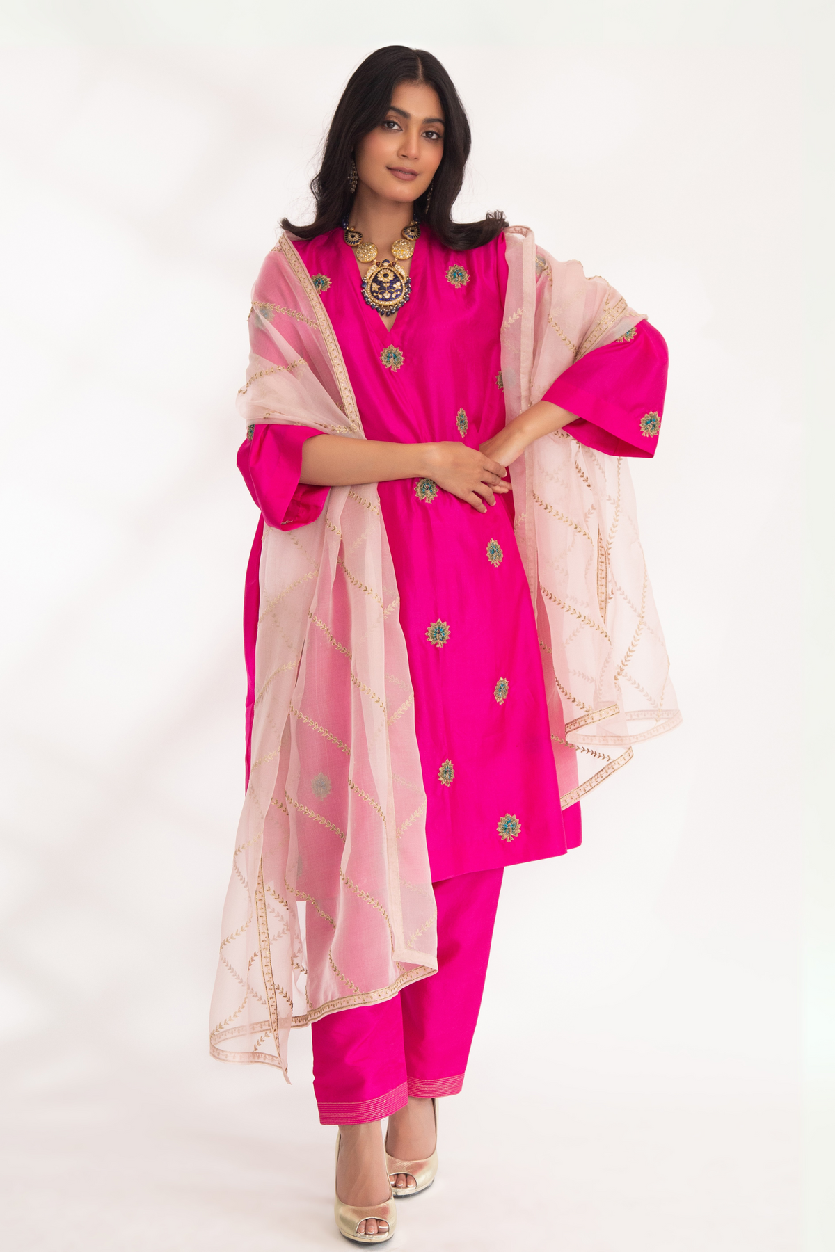 Magenta Pink Devya Kurta Set