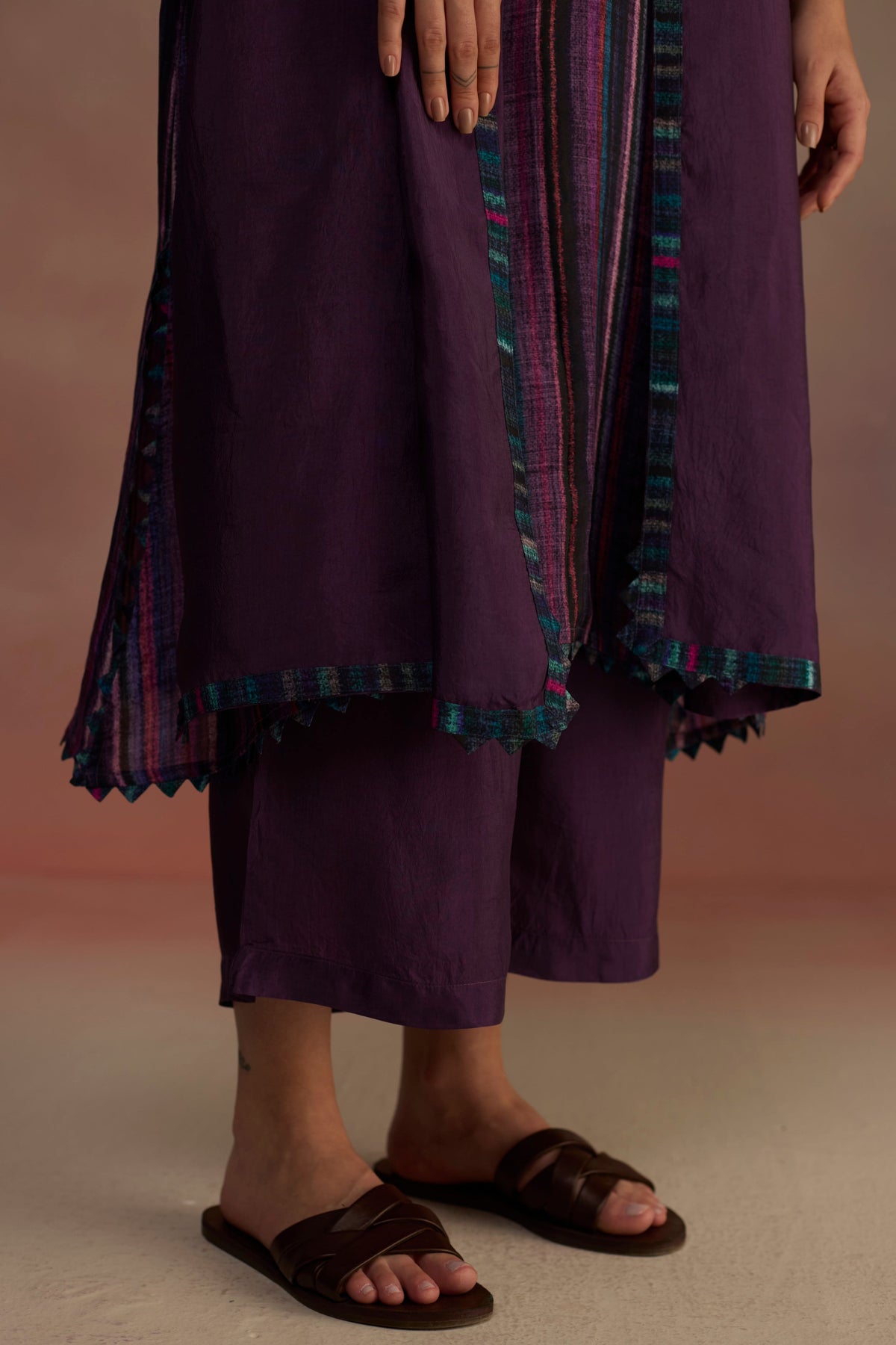 Awning Long Purple Kurta