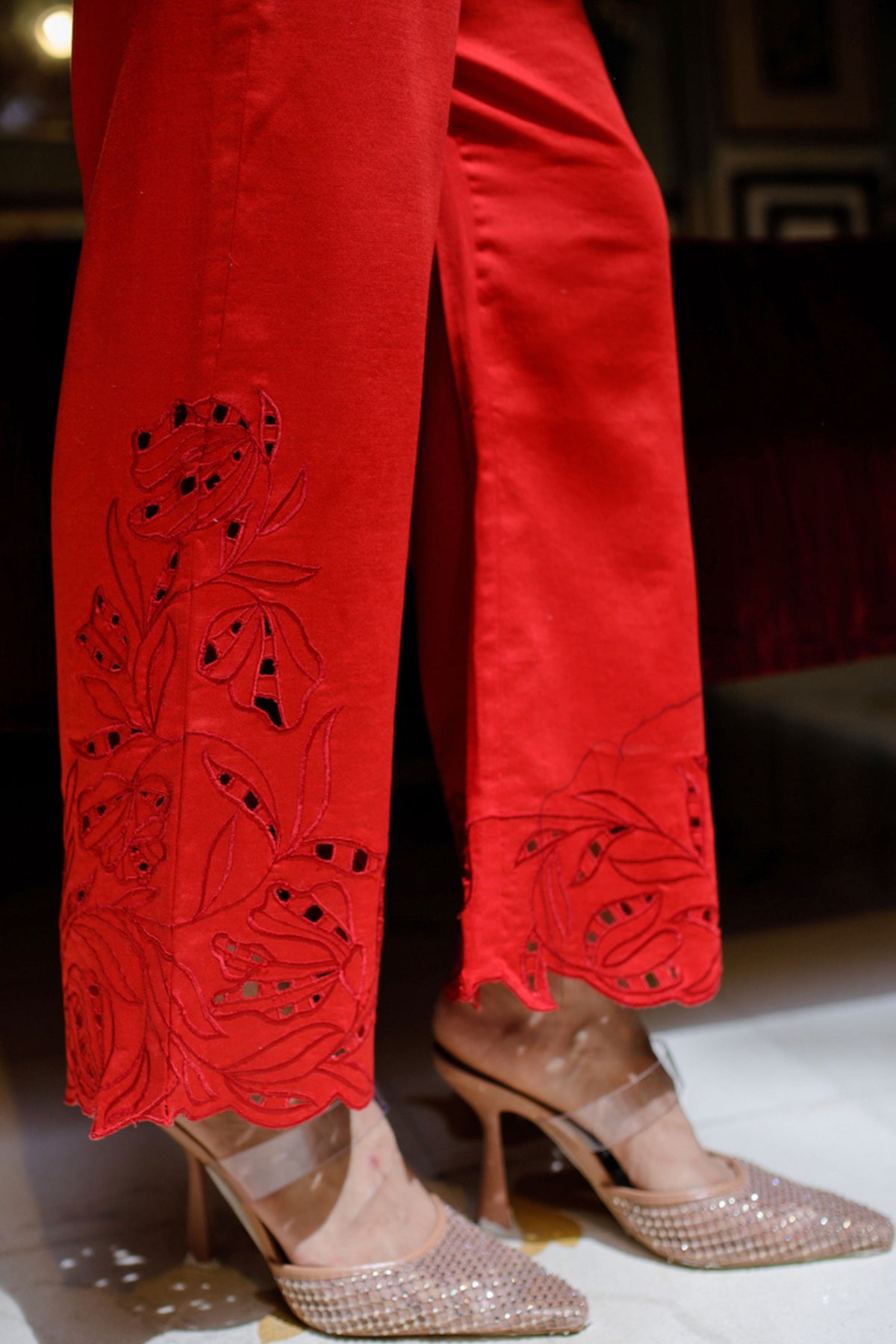 Red Spencer Pant