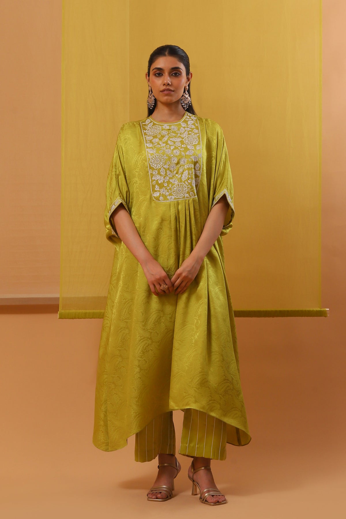 Lime Green Nura Kaftan Set