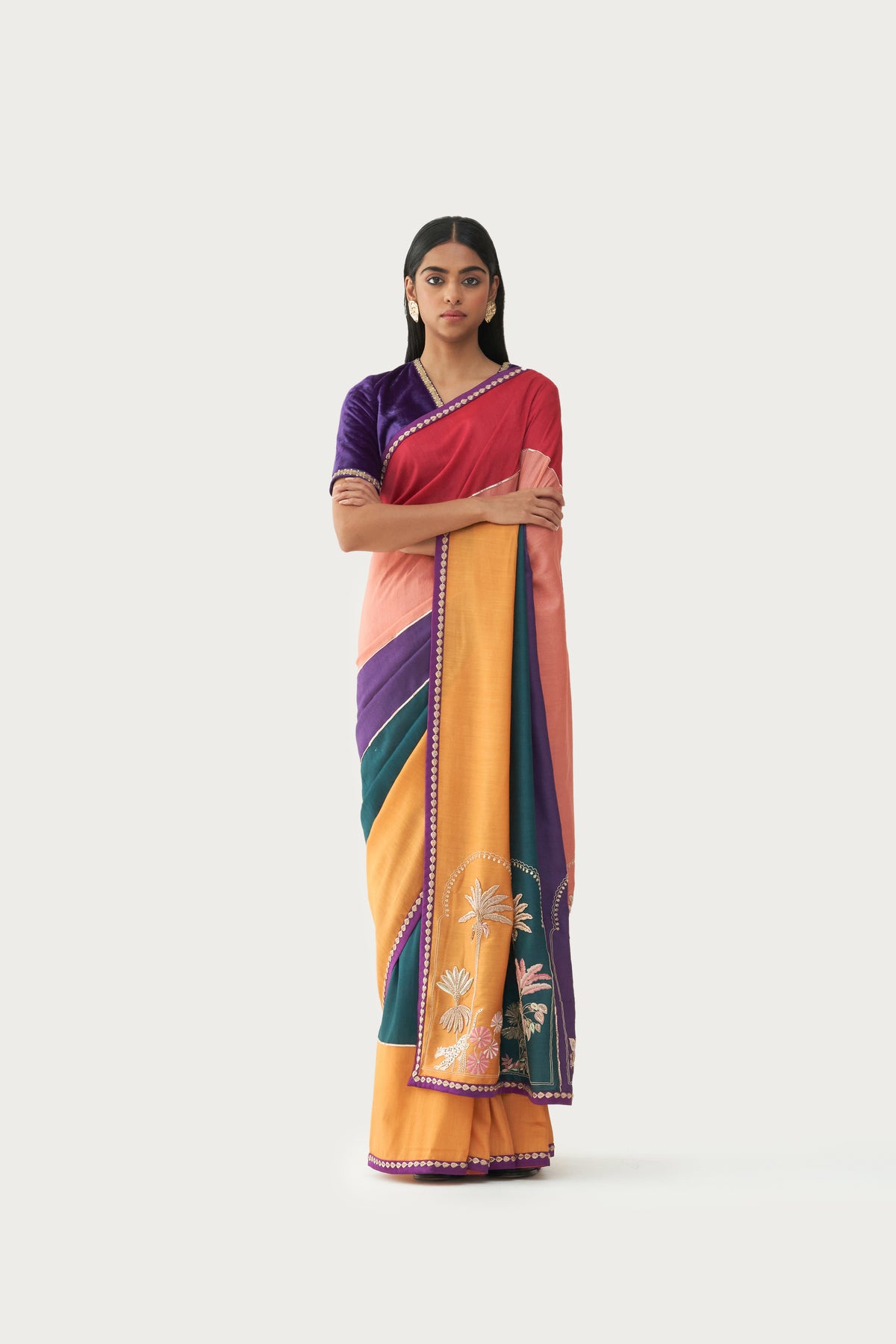 Meknes multicolour saree