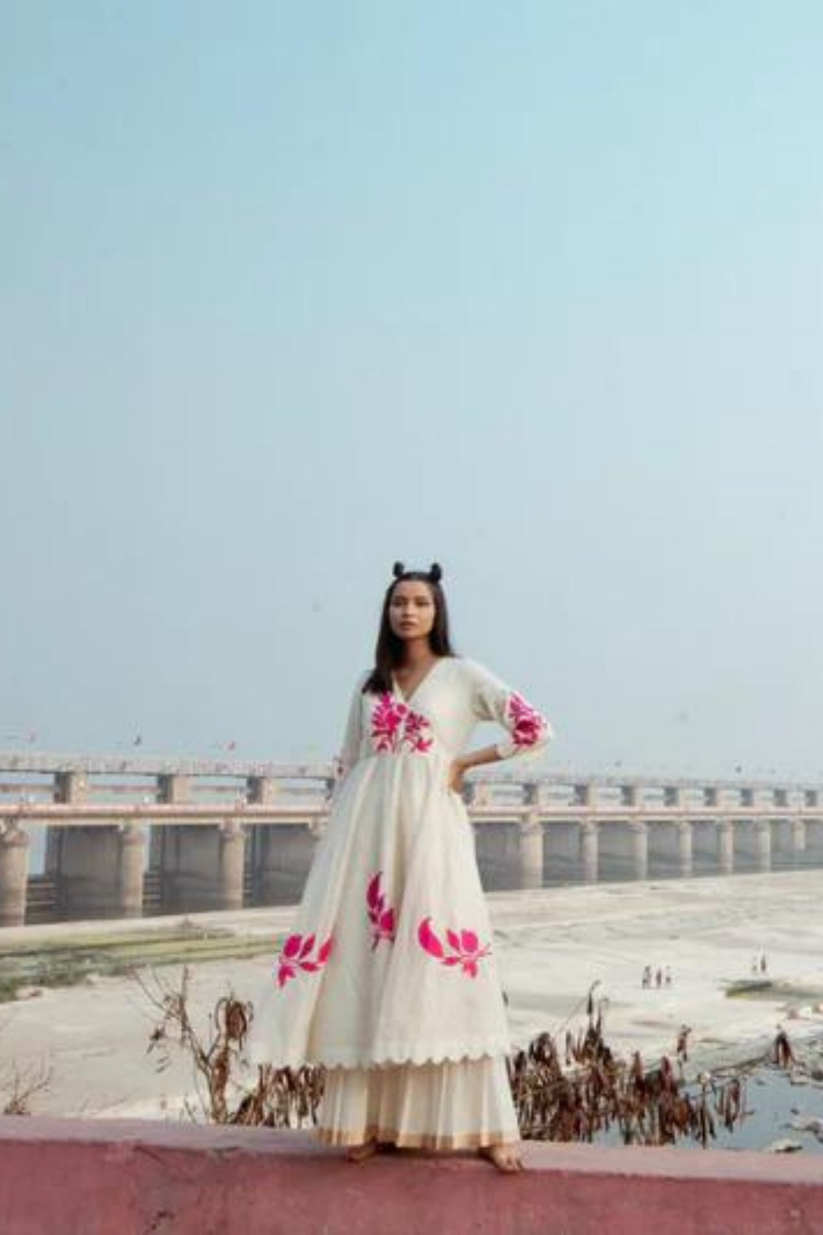 Ivory Kali Kurta Set