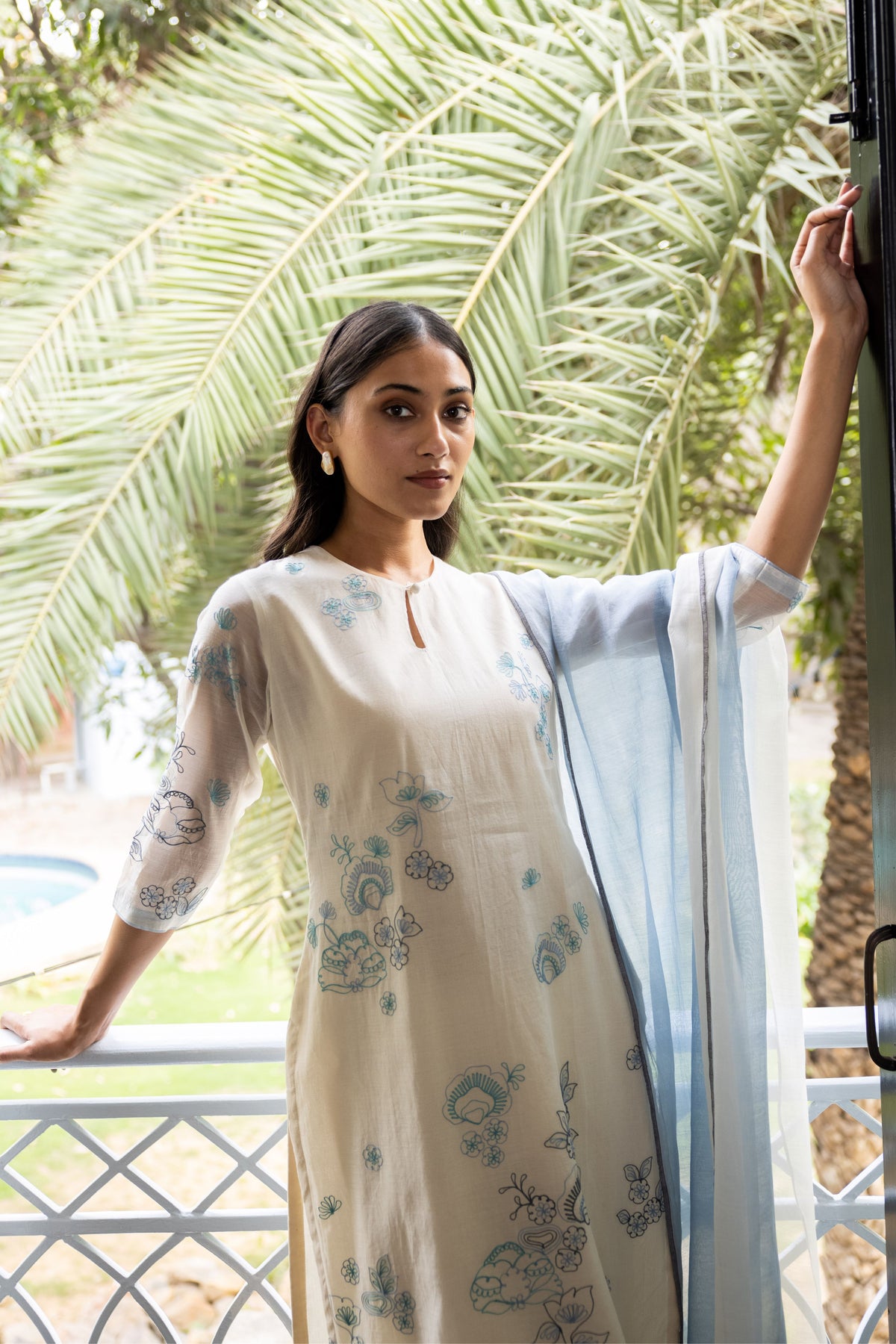 Pearl Embroidered Kurta