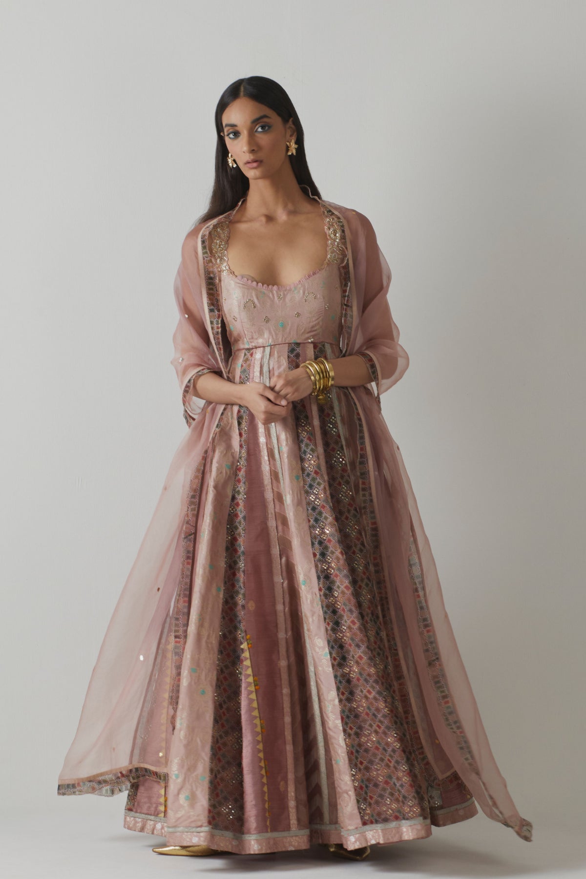 Mauve  Anarkali Set