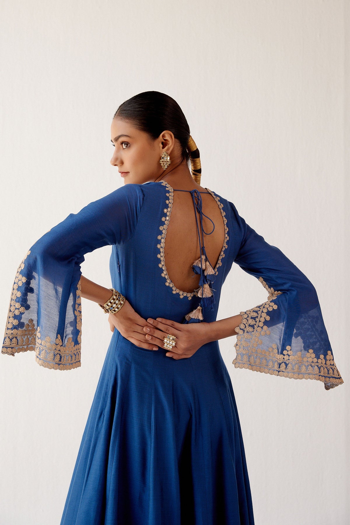 Blue Dori Embroidered Anarkali Set