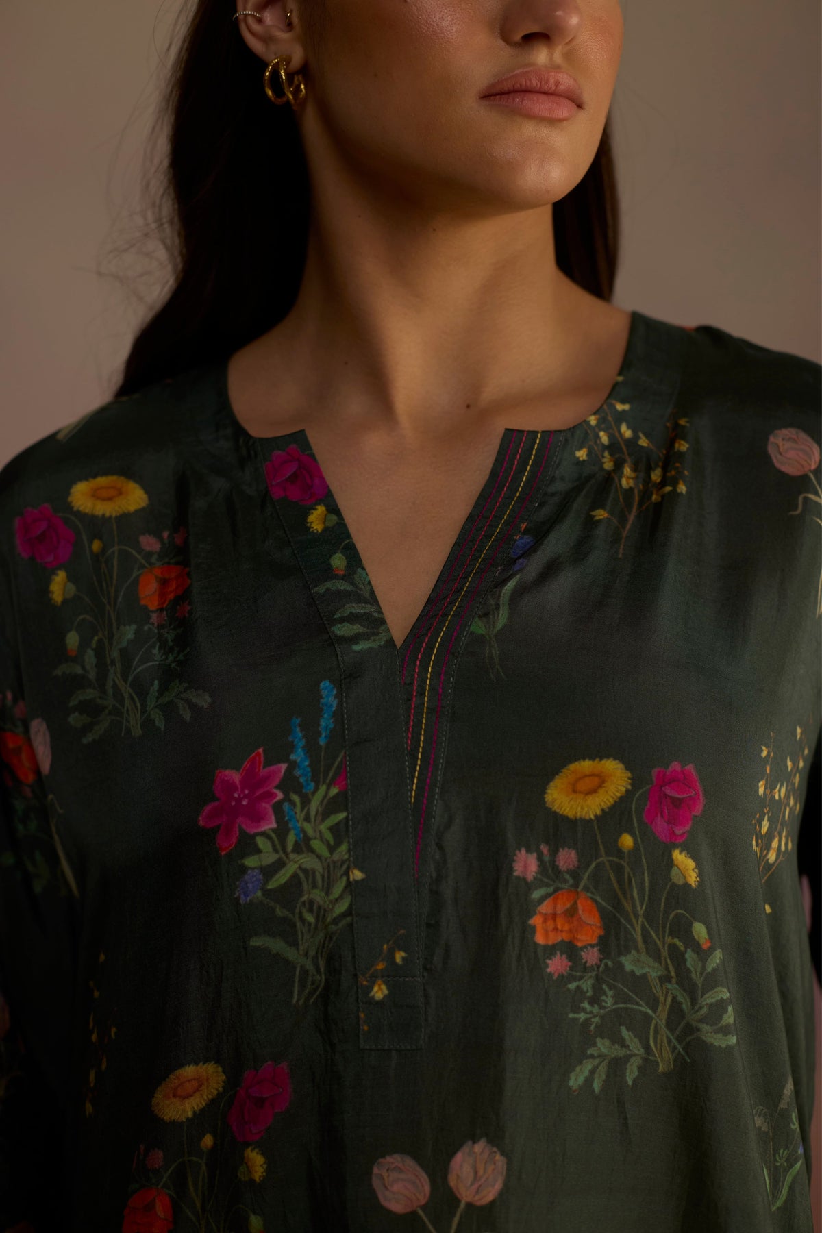 Zaira Short Green Kurta