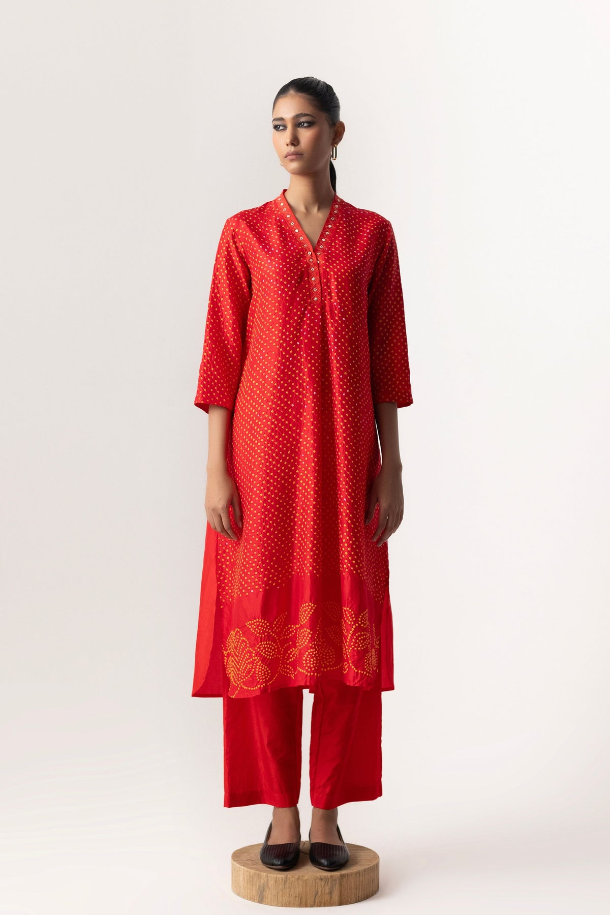 Red Kyra Kurta Set